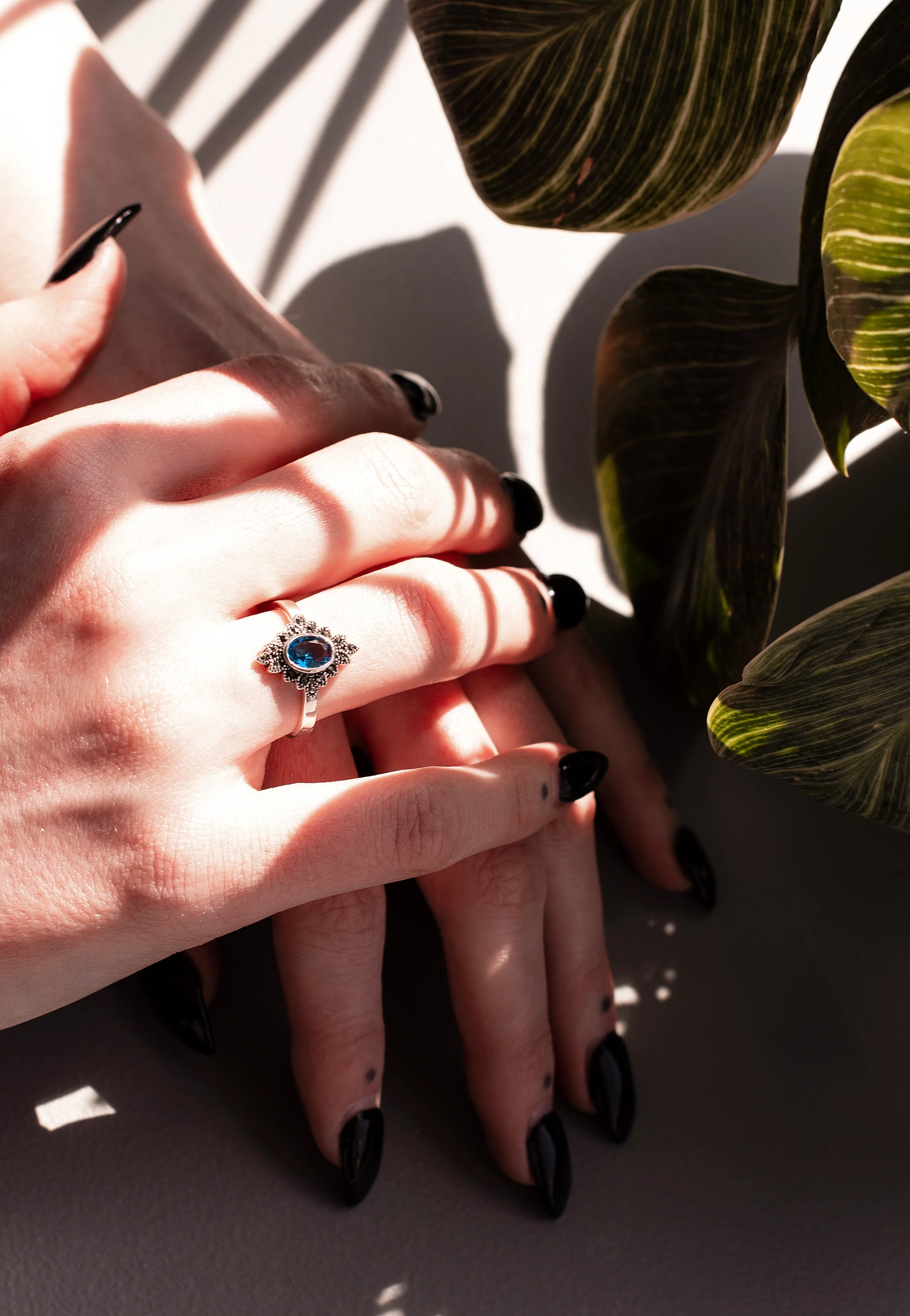 Blue Marcasite Silver - Ring - Image 2
