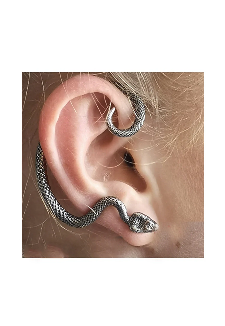 Schlange II Rechts Silver - Earring - Image 8