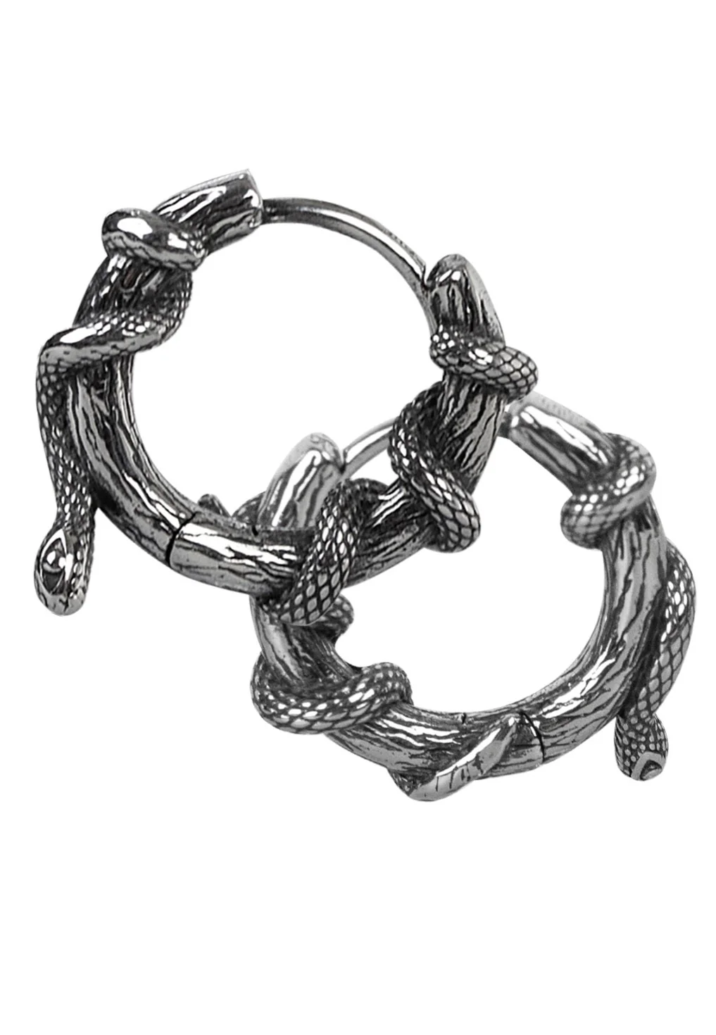 Schlange Kreole Silver - Earrings - Image 5