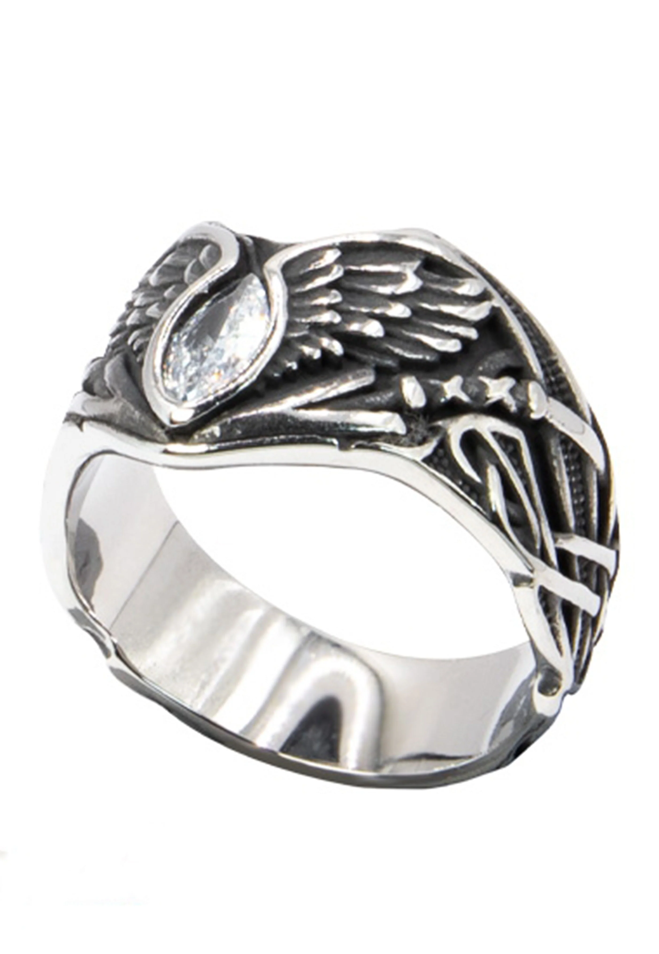 White Wing mit Stein - Ring - Image 3