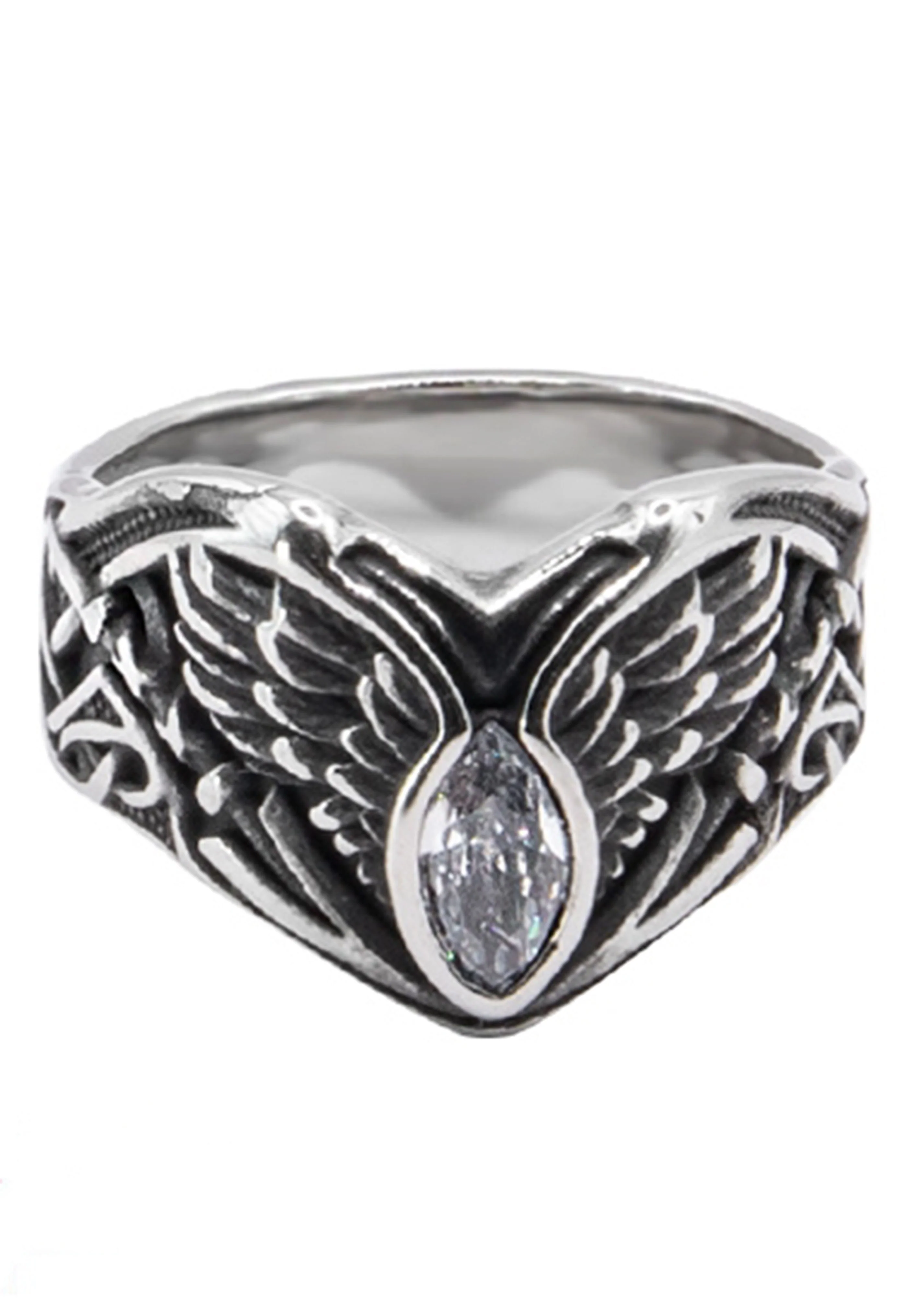 White Wing mit Stein - Ring - Image 4