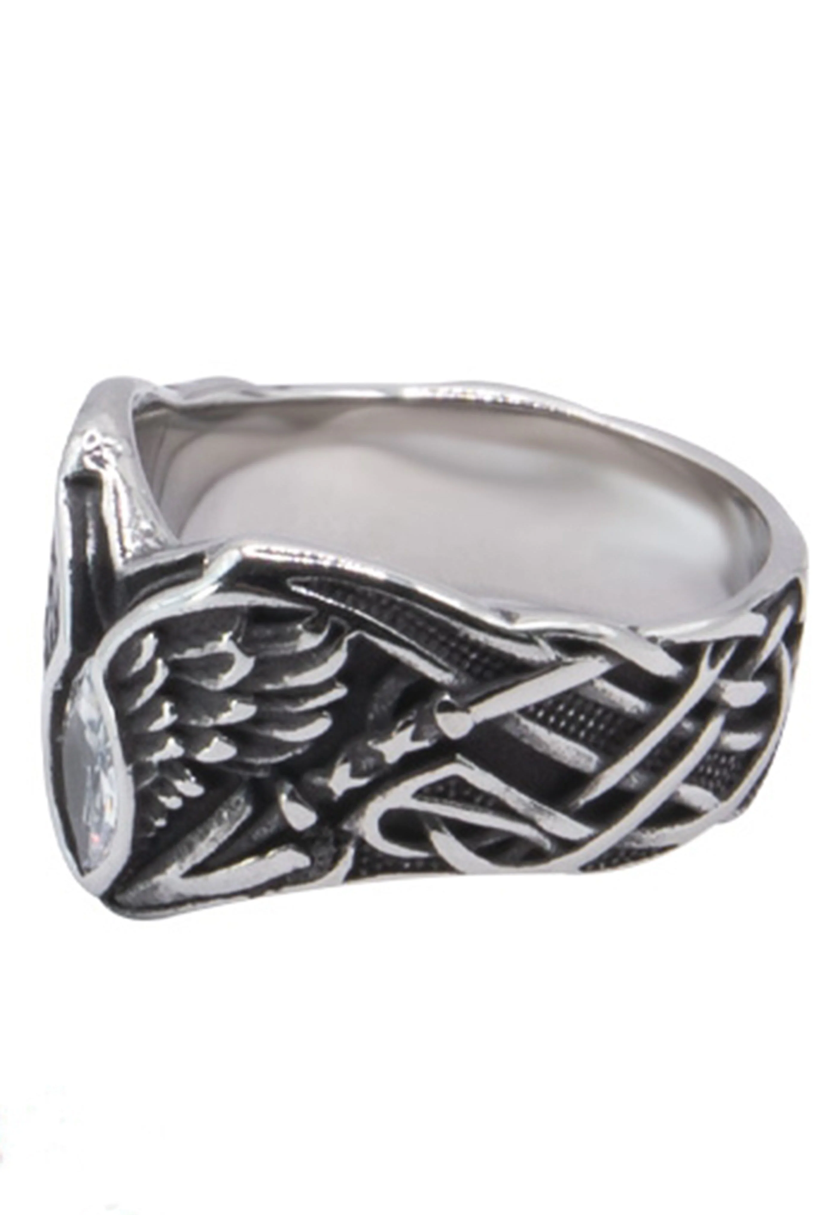 White Wing mit Stein - Ring - Image 5