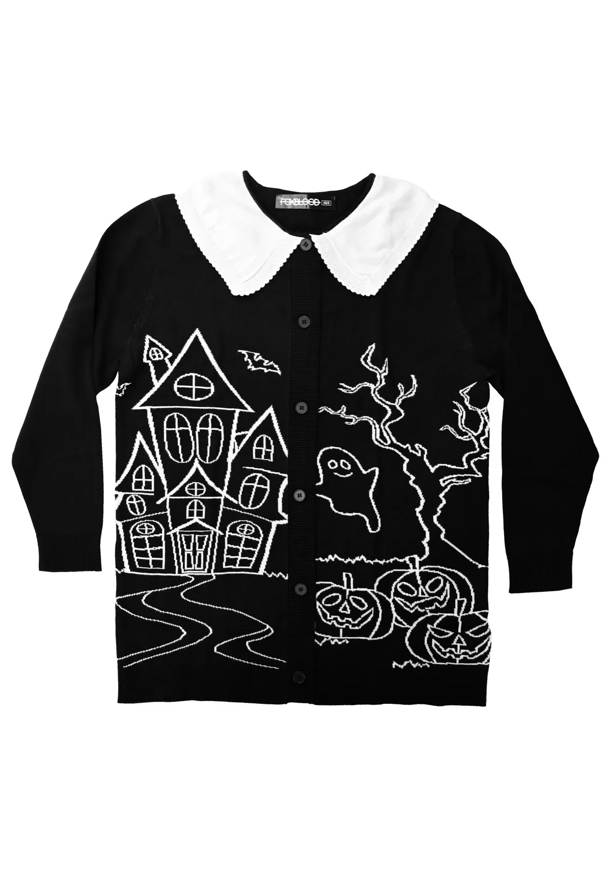 Haunted House Collar Black - Cardigan - Image 3
