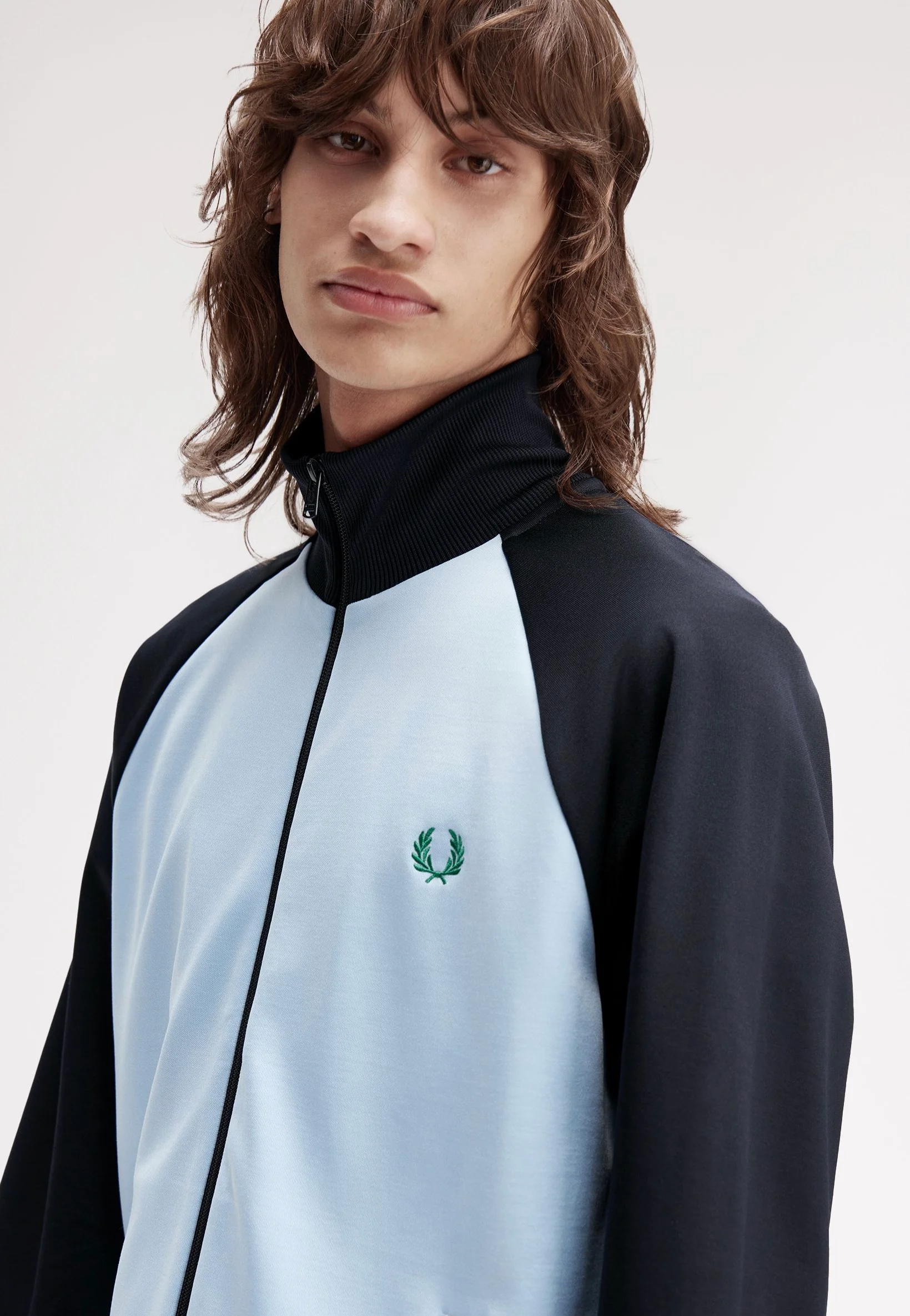 Contrast Sleeve Track Blue/Navy - Track Jacket - Image 2