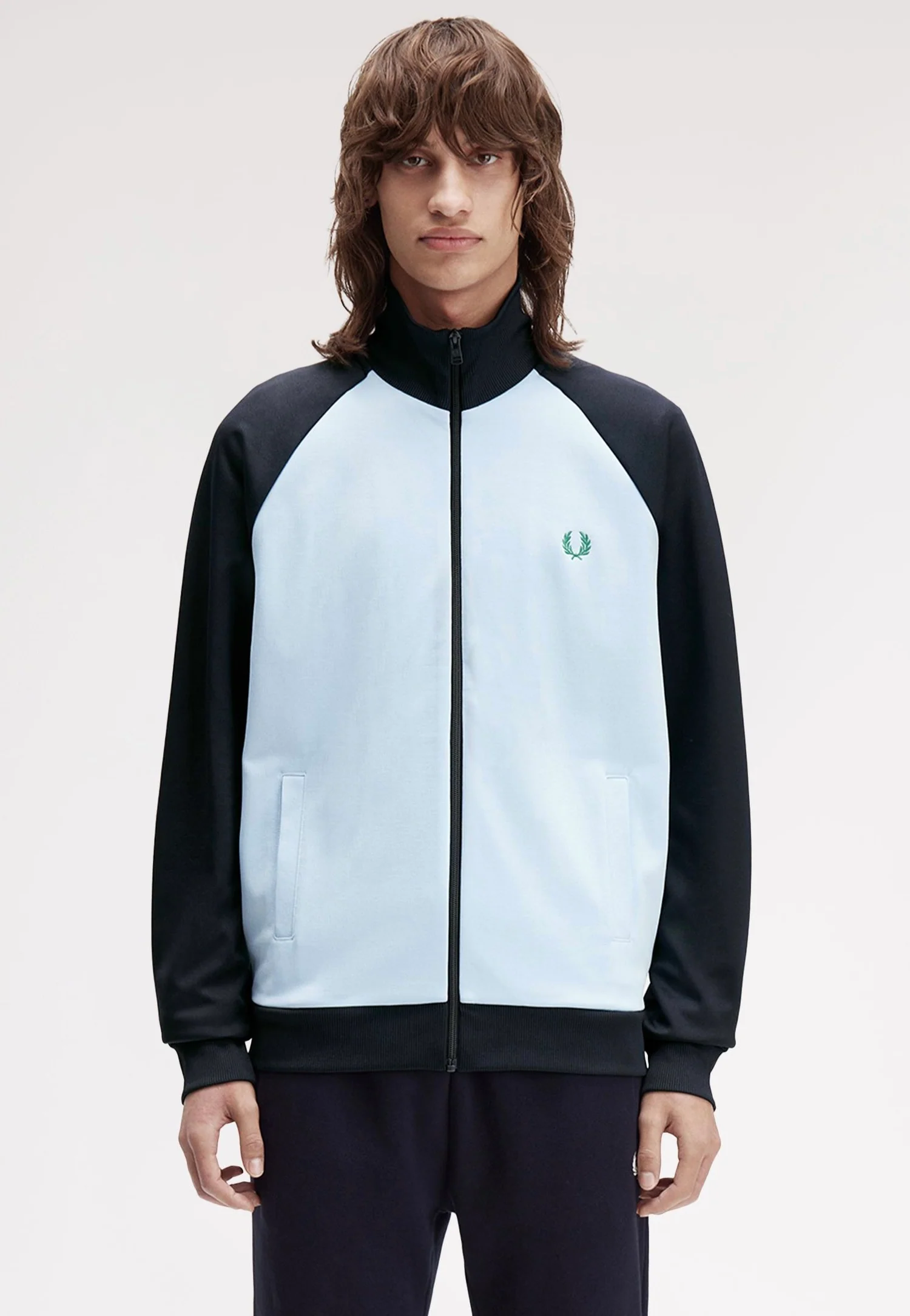Contrast Sleeve Track Blue/Navy - Track Jacket - Image 5