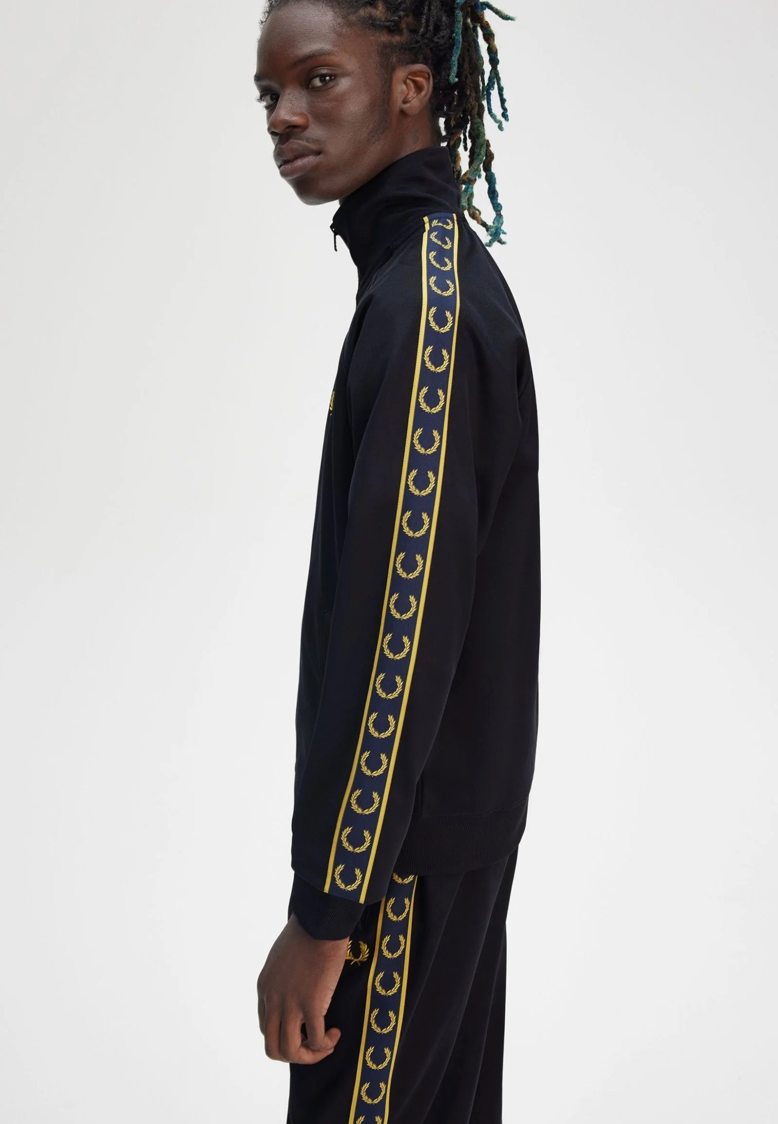 Contrast Tape Navy/Honeycomb - Track Jacket - Image 5