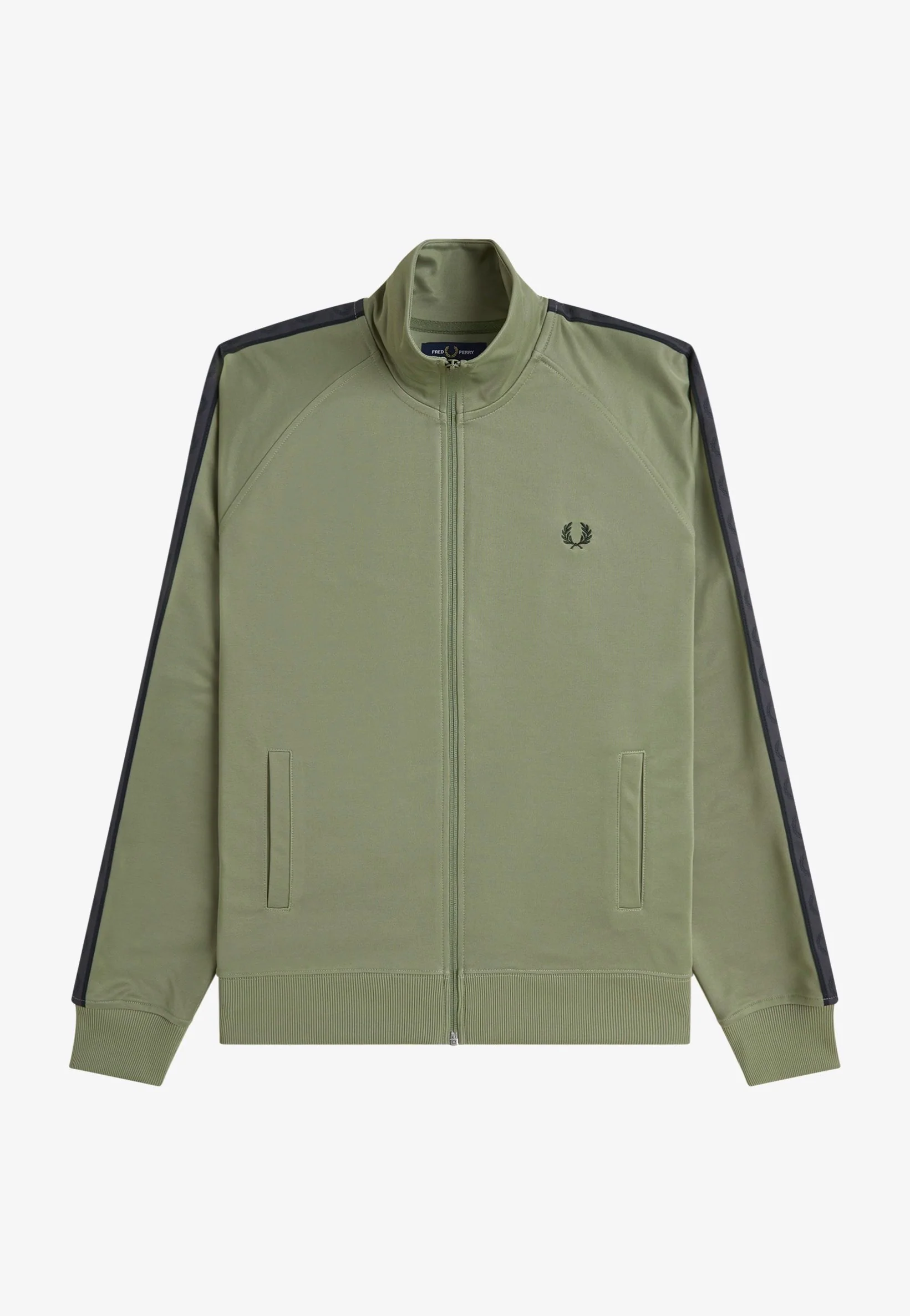 Contrast Tape Olive/Anchor Grey - Track Jacket - Image 8