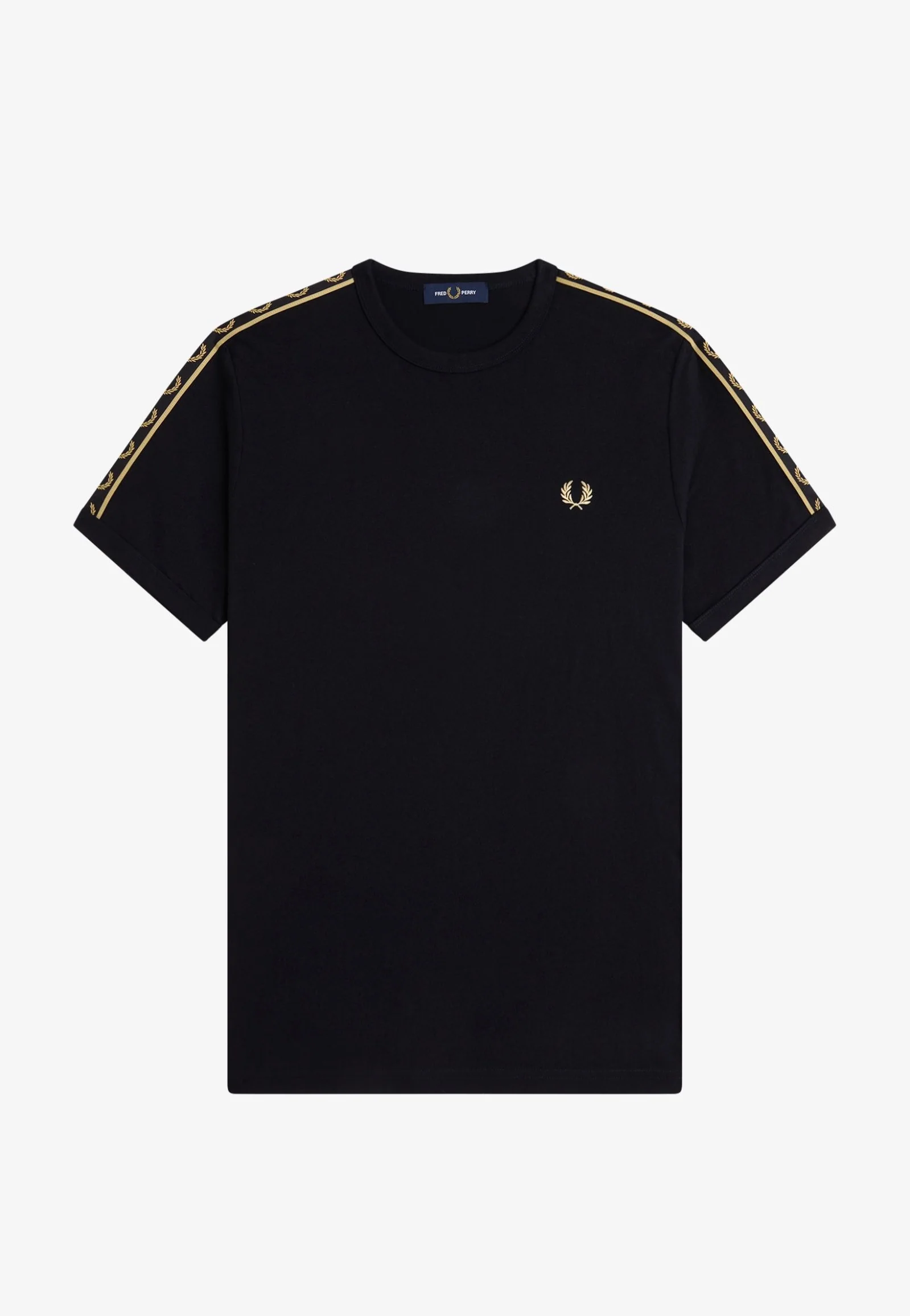 Contrast Tape Ringer Black/Champagne - T-Shirt - Image 5