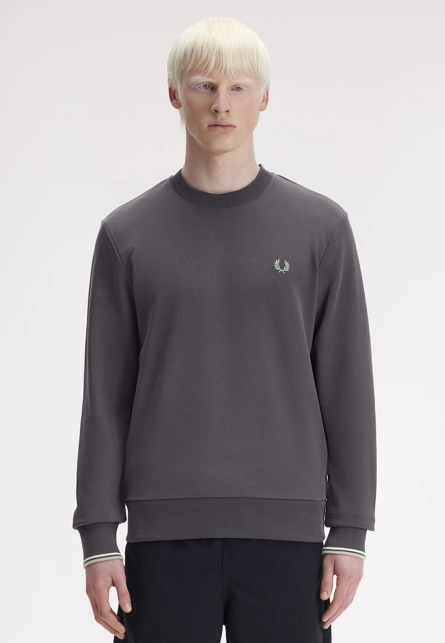 Crew Neck Anchor Grey/Ecru/Seagrass - Sweater - Image 6