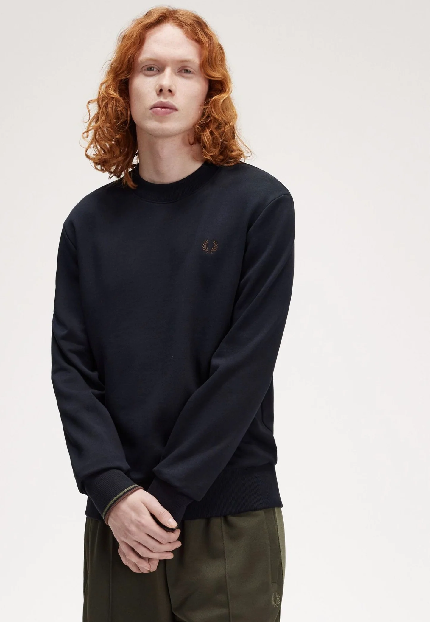 Crew Neck Nvy/Lrlwgrn/Bric - Sweater - Image 3