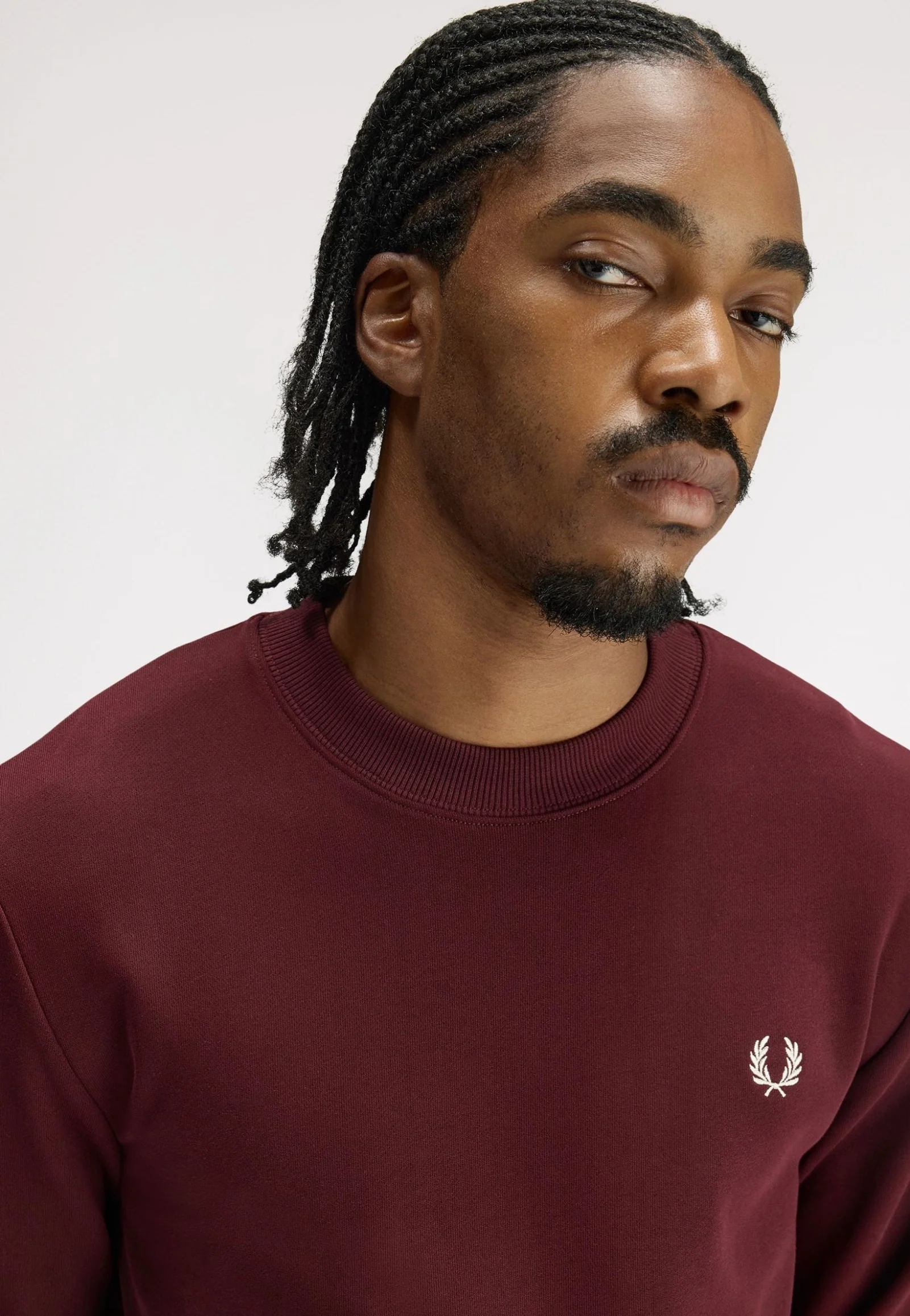 Crew Neck Oxblood/Ecru/Ecru - Sweater - Image 2