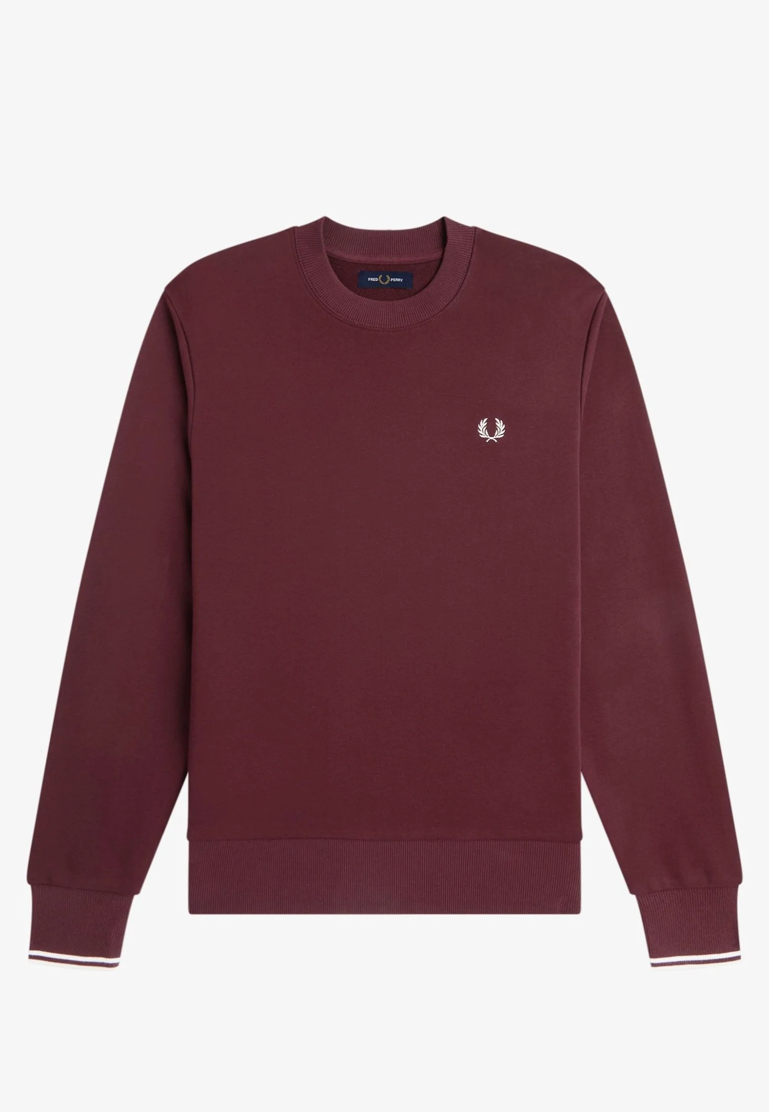 Crew Neck Oxblood/Ecru/Ecru - Sweater - Image 7