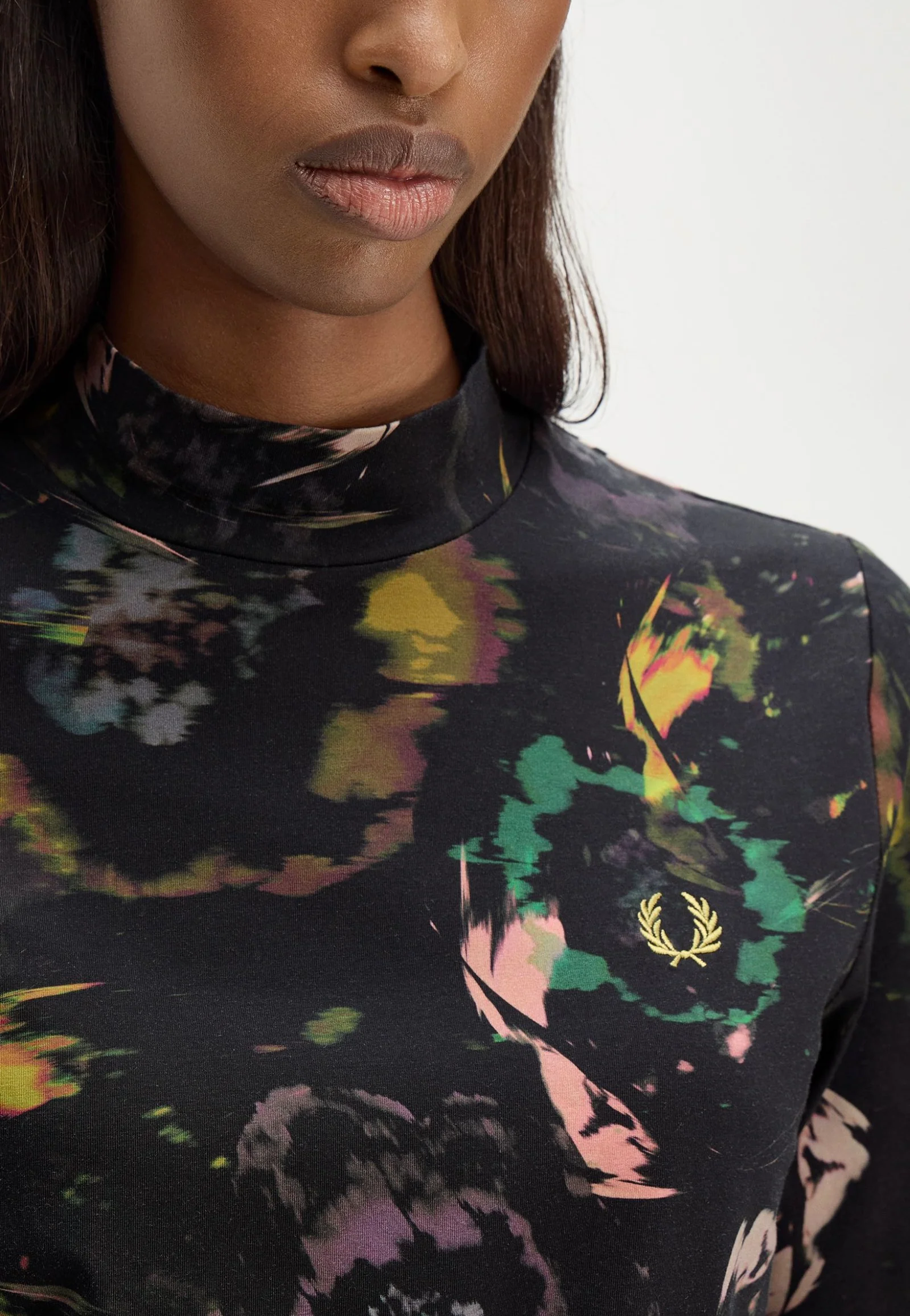 Floral Print Black - T-Shirt - Image 3