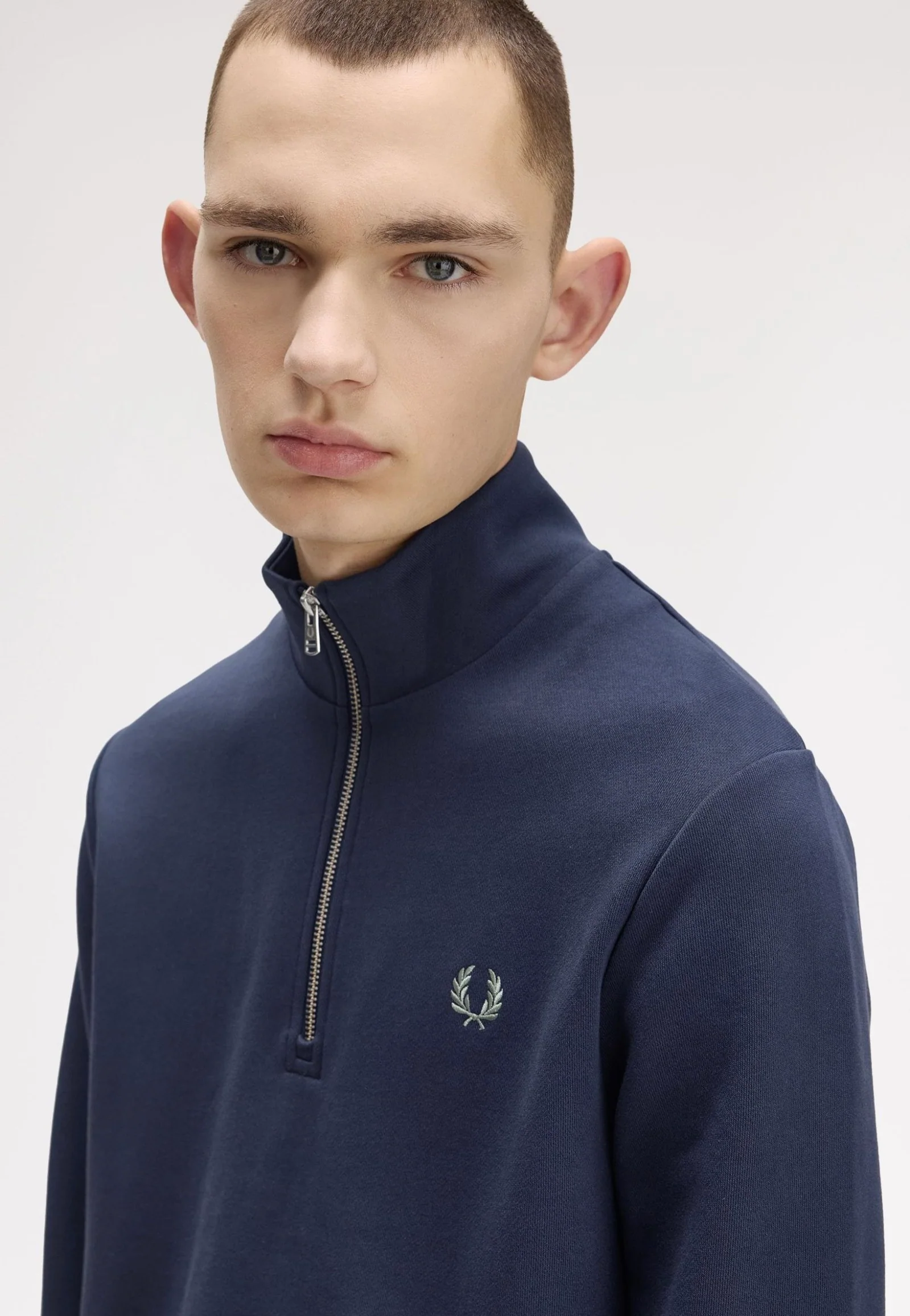 Half Zip Sweatshirt Dark Airforce/Light Ice/Bayleaf - Sweater - Image 2