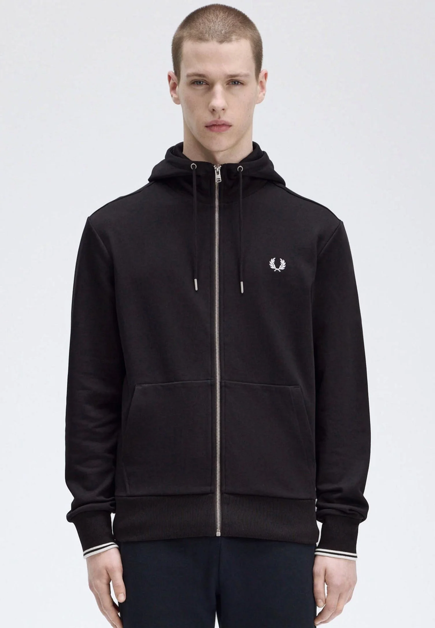 Hooded Zip Through Black - Zipper - Image 5