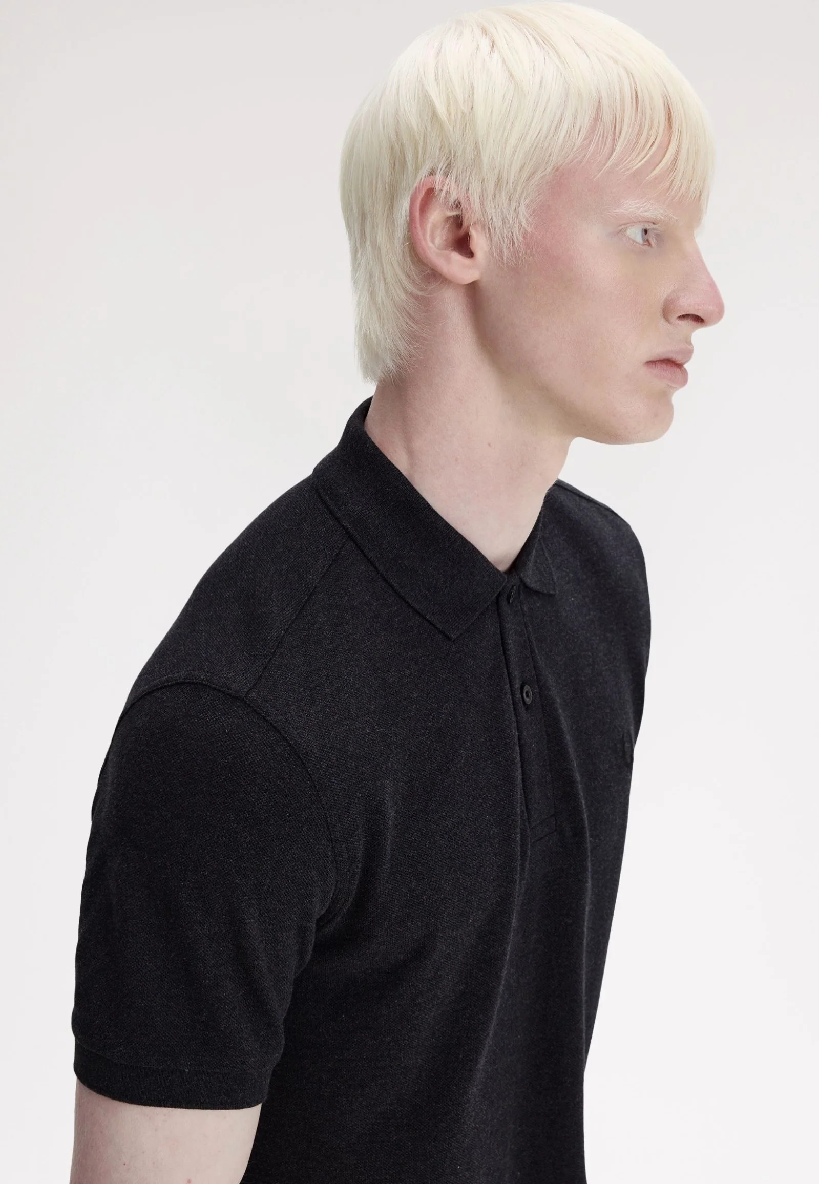 The Fred Perry Charcoal Marl/Black - Polo - Image 6
