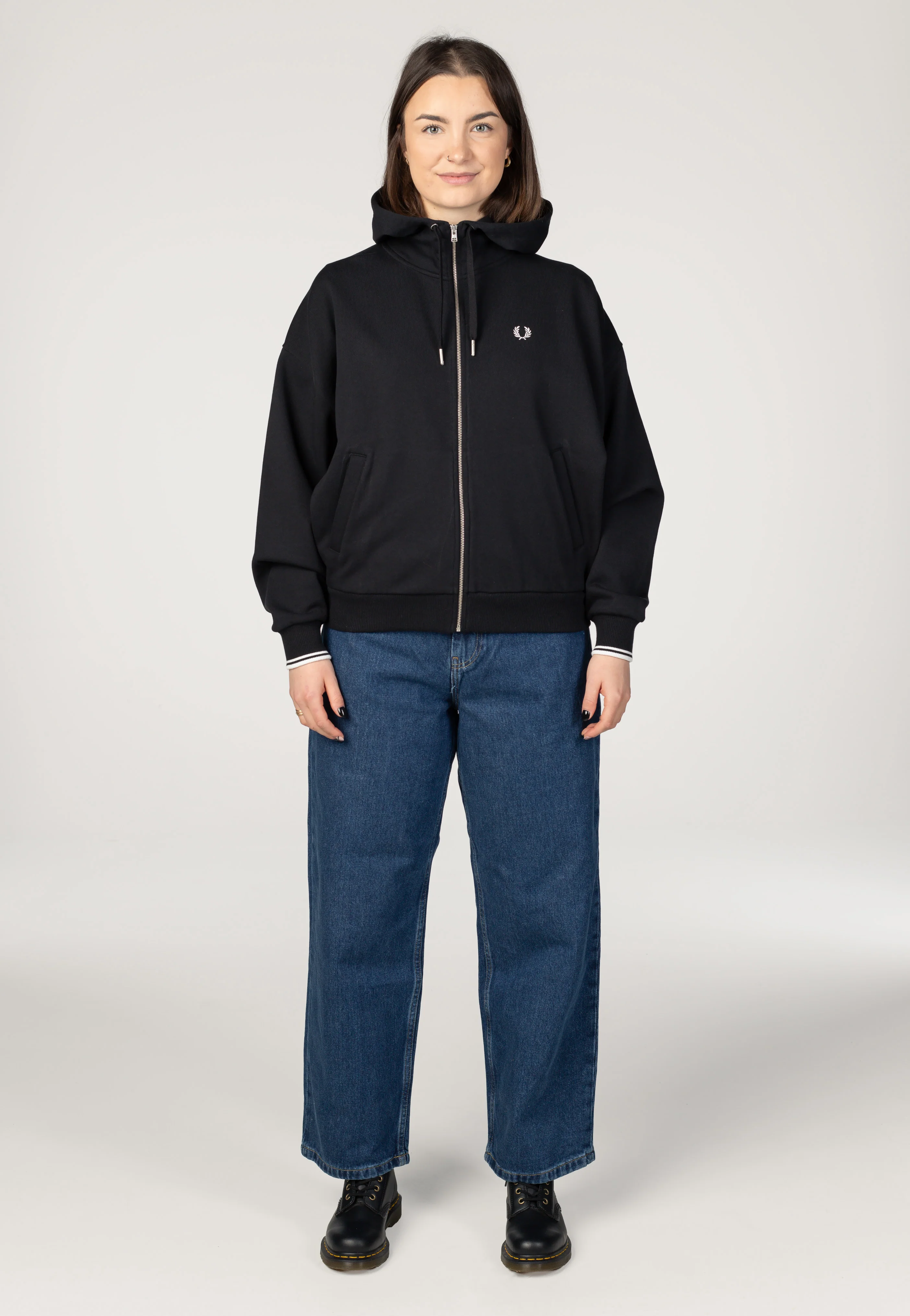 Tipped Hooded Black - Zipper - Image 7