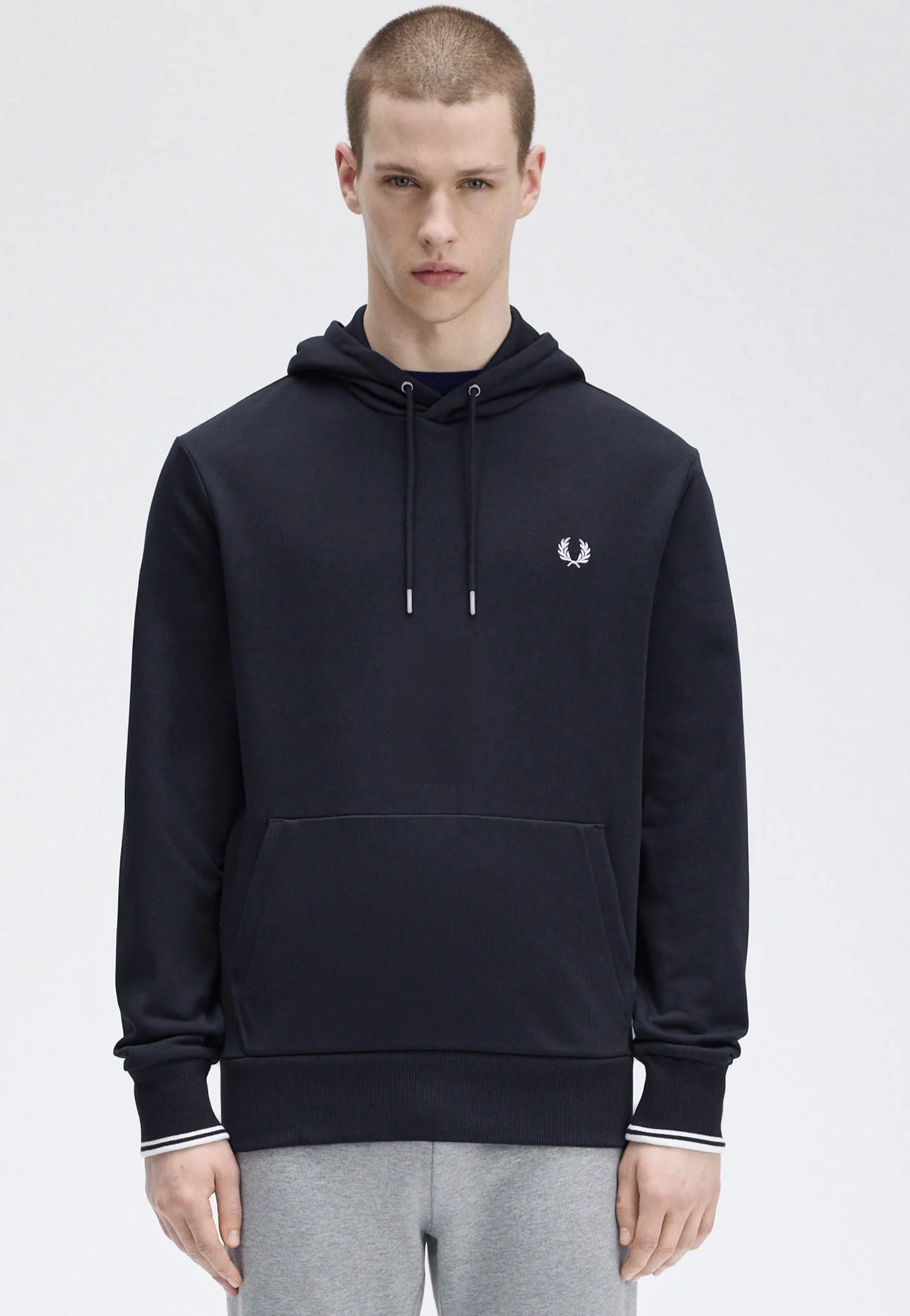 Tipped Hooded Navy - Hoodie - Image 3
