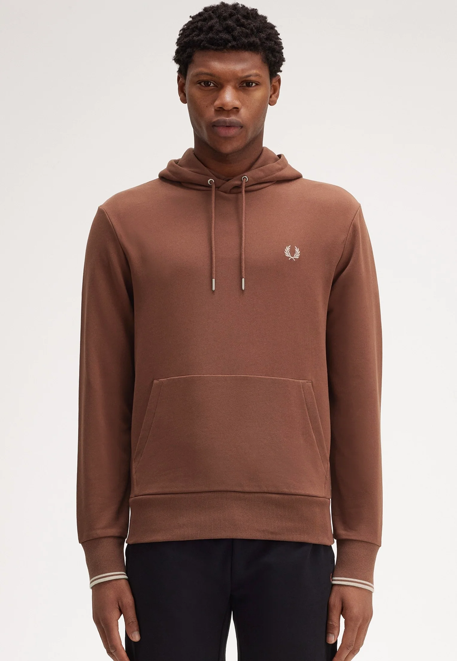 Tipped Hooded Whisky Brown/Porridge Marl - Hoodie - Image 2