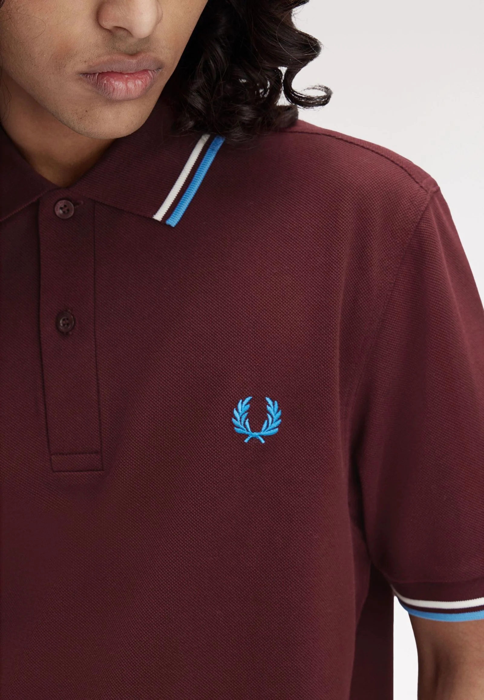 Twin Tipped Oxblood/Ecru/Court Blue - Polo - Image 2