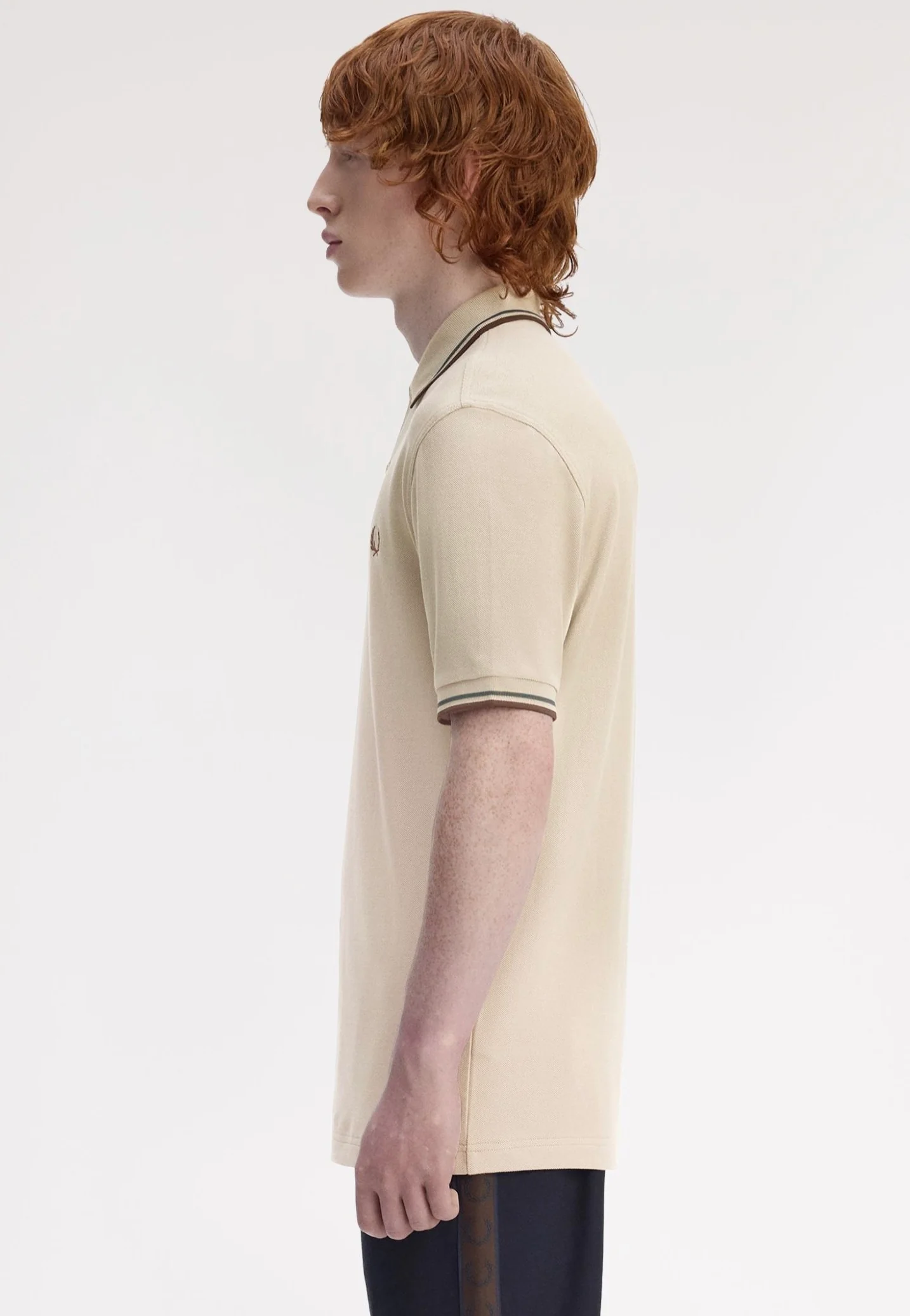 Twin Tipped Warm Oat/Court Green/Burnt Tobacco - Polo - Image 5