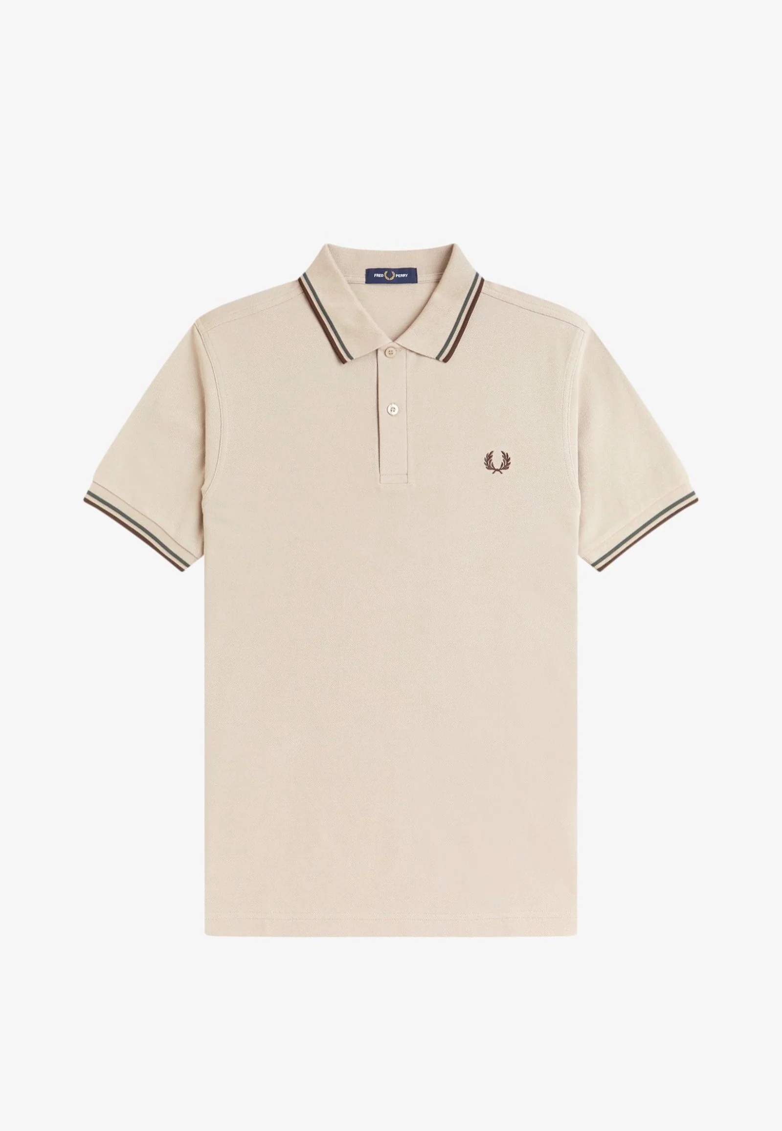 Twin Tipped Warm Oat/Court Green/Burnt Tobacco - Polo - Image 6