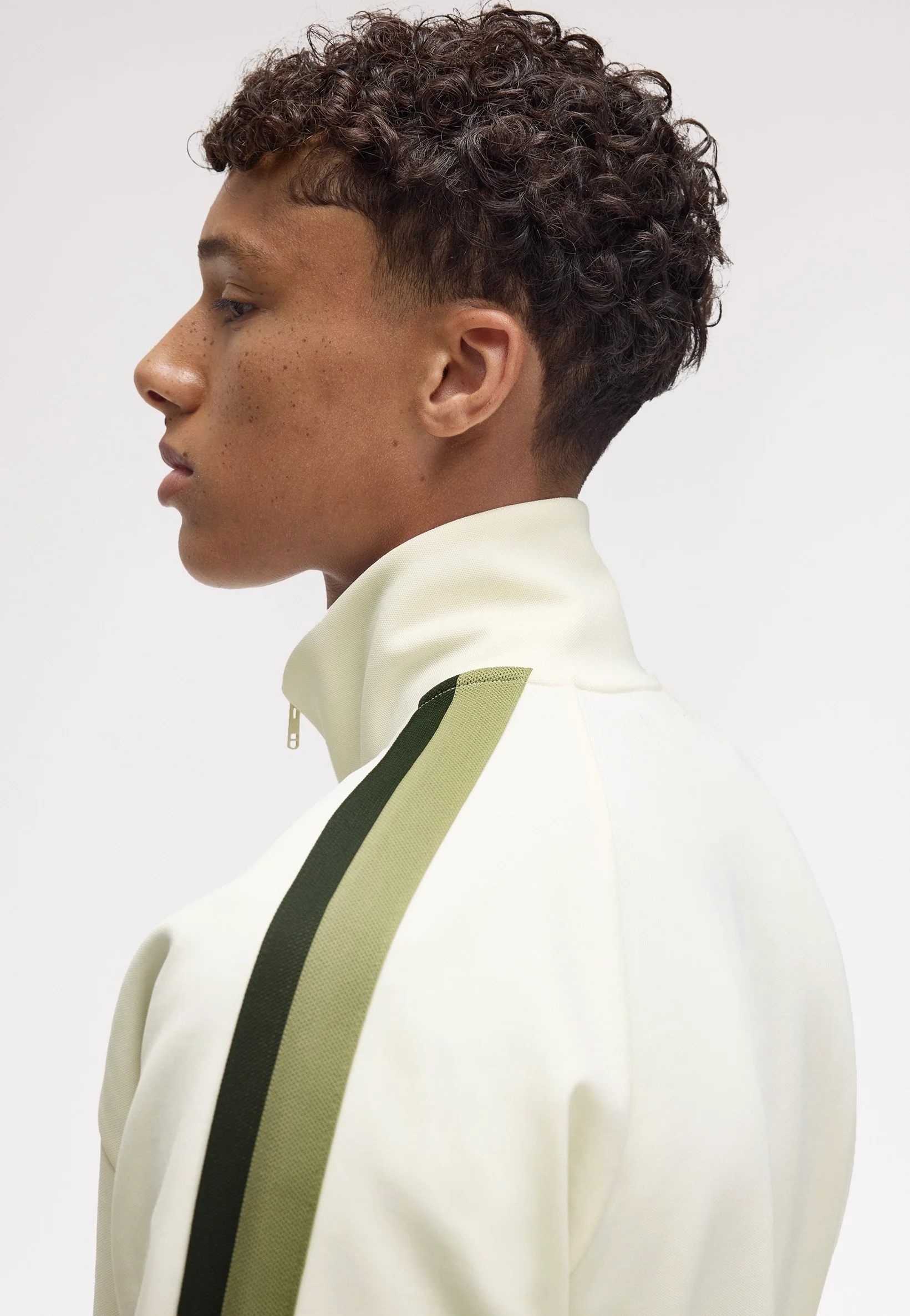Two Colour Tape Light Ecru - Track Jacket - Image 4