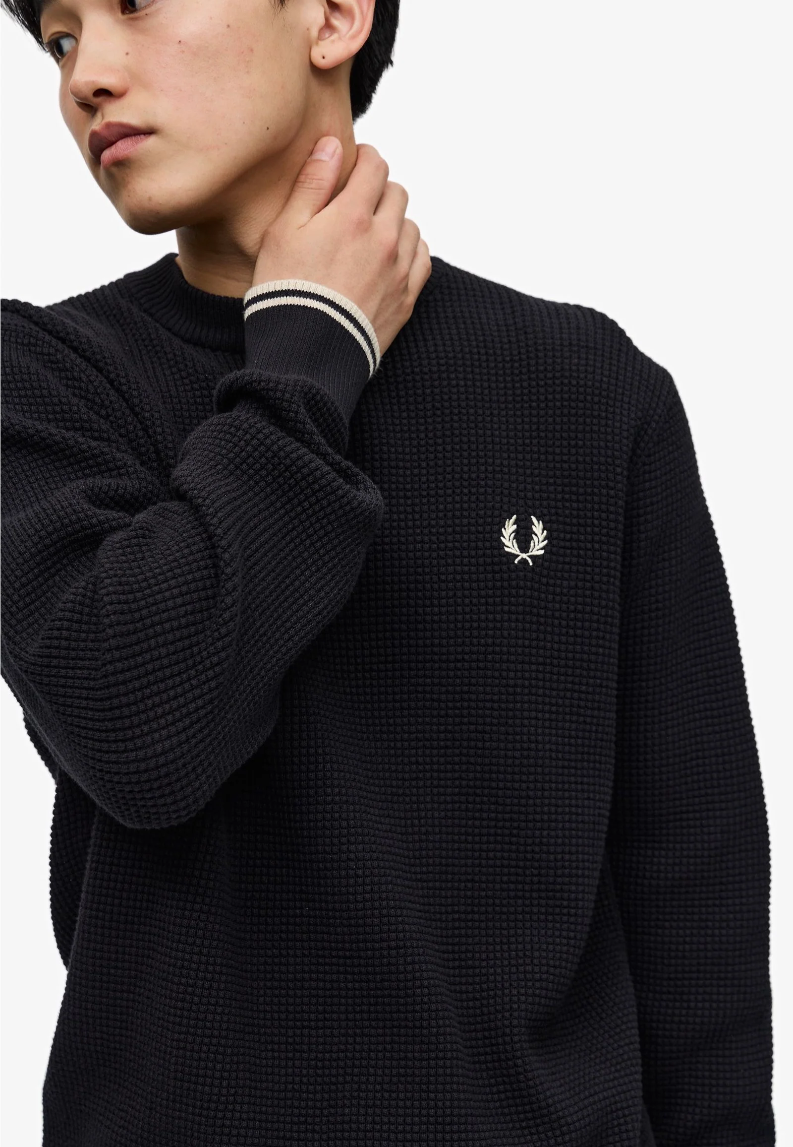 Waffle Stitch Black - Pullover - Image 2