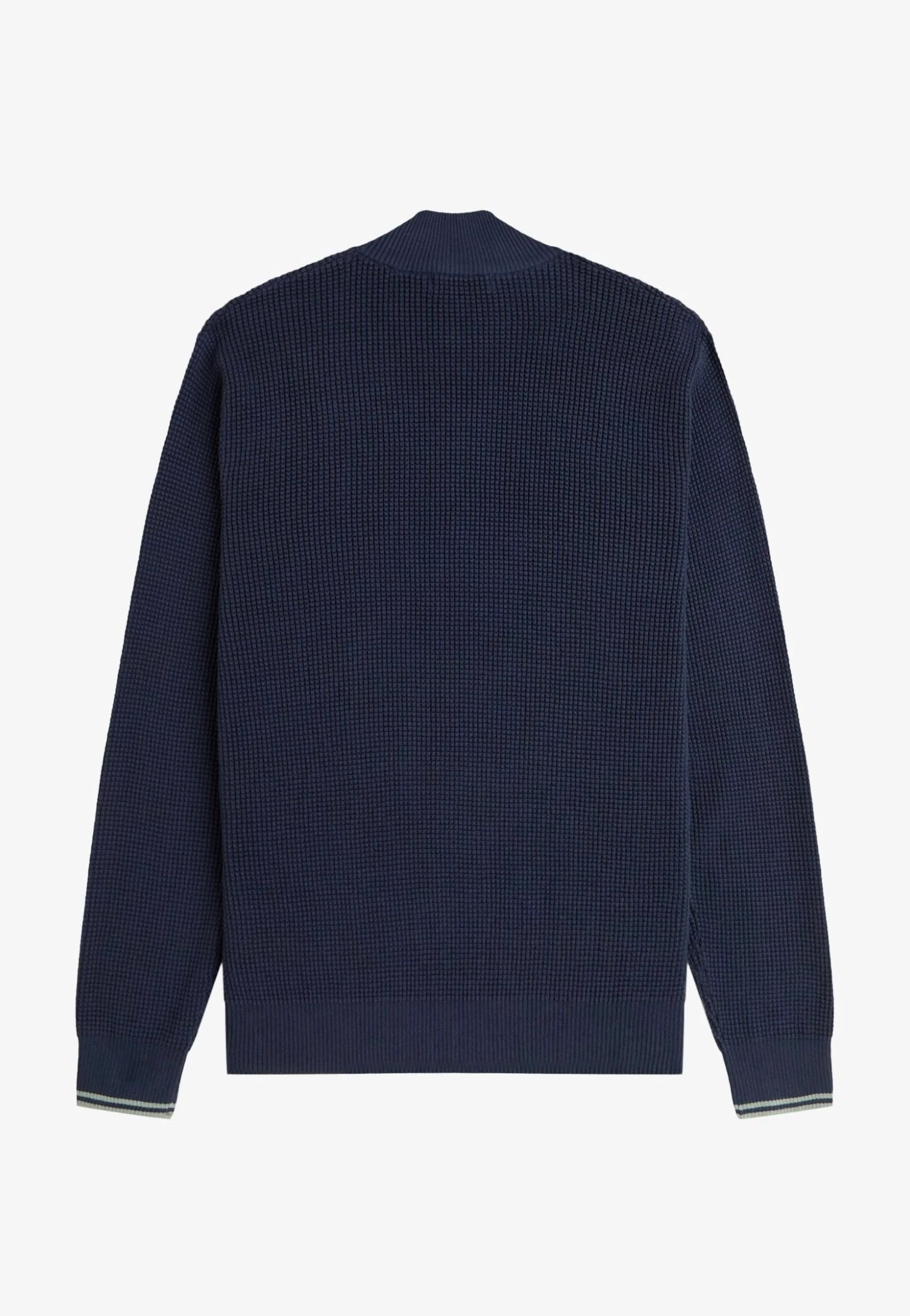 Waffle Stitch Half Zip Dark Airforce - Pullover - Image 7