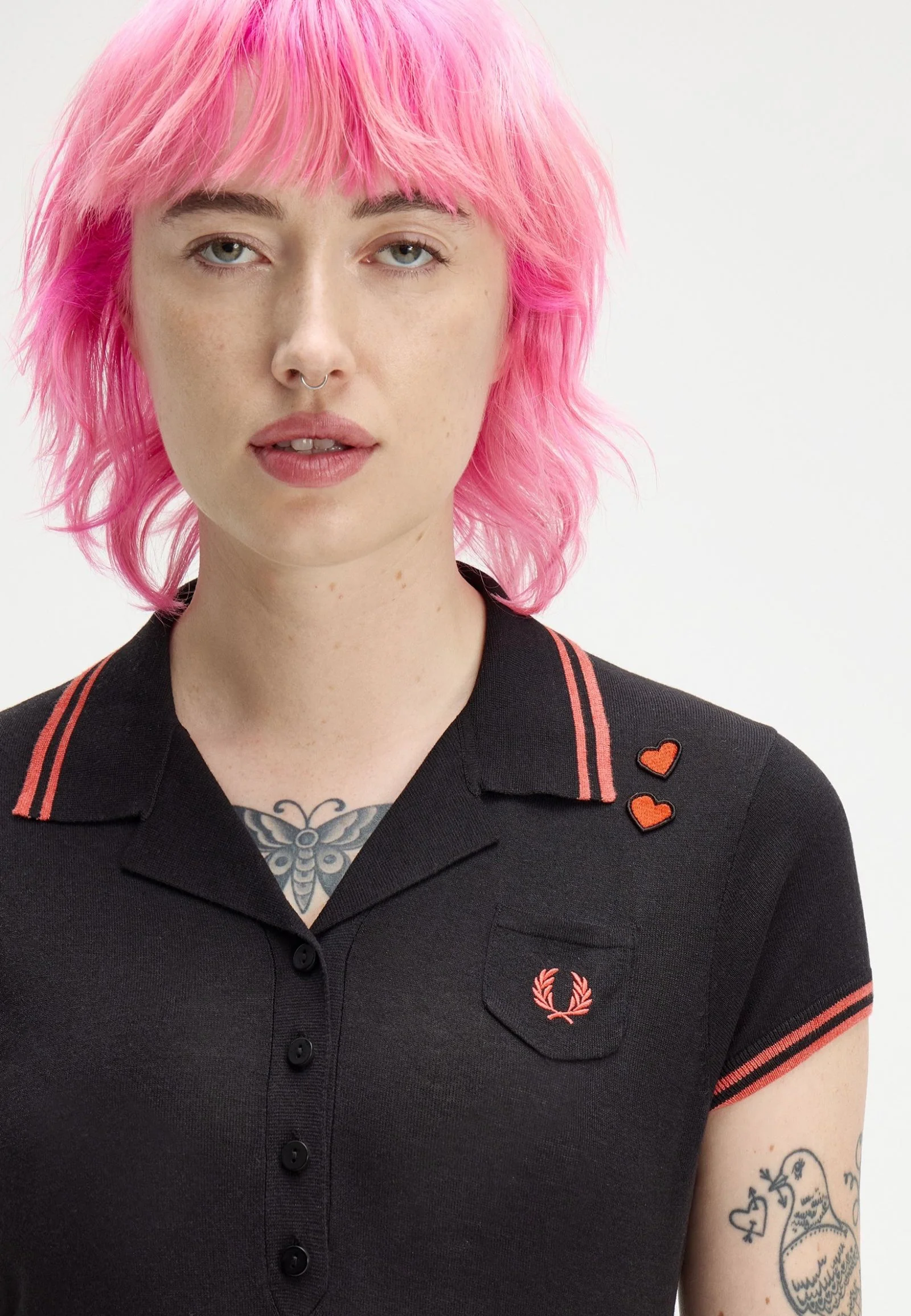 Fred Perry x Amy Winehouse - Pocket Detail Knitted Black - Polo - Image 3