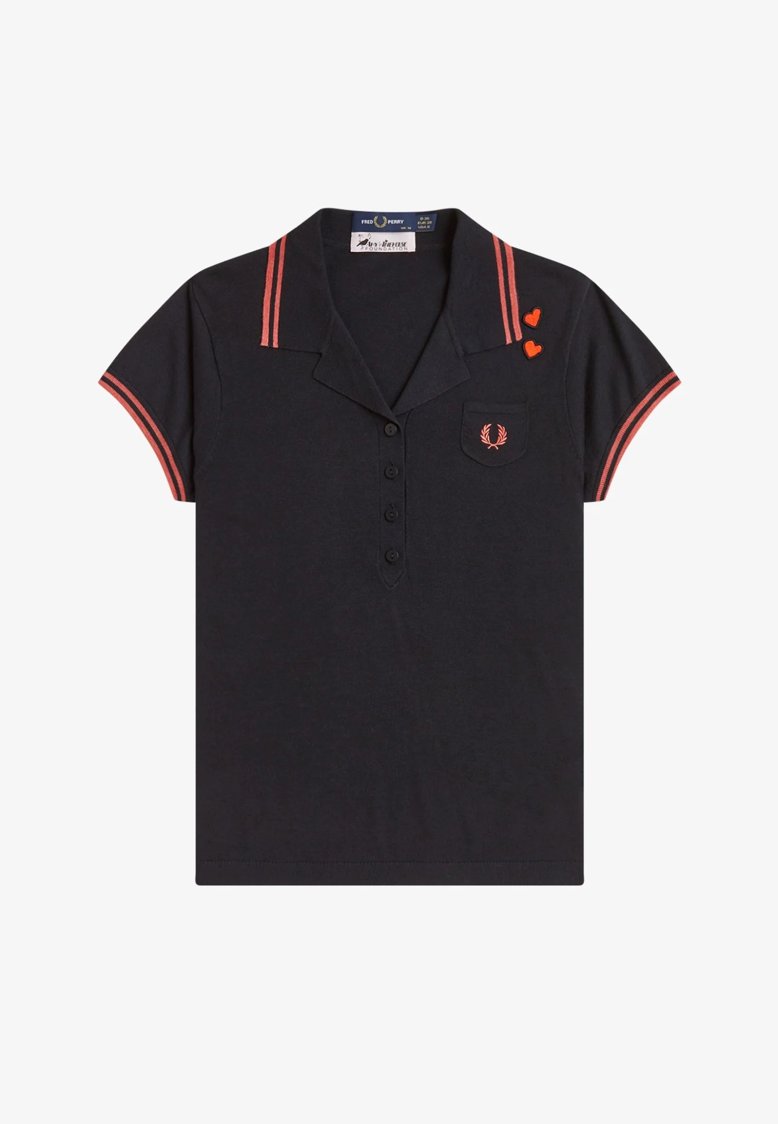 Fred Perry x Amy Winehouse - Pocket Detail Knitted Black - Polo - Image 5
