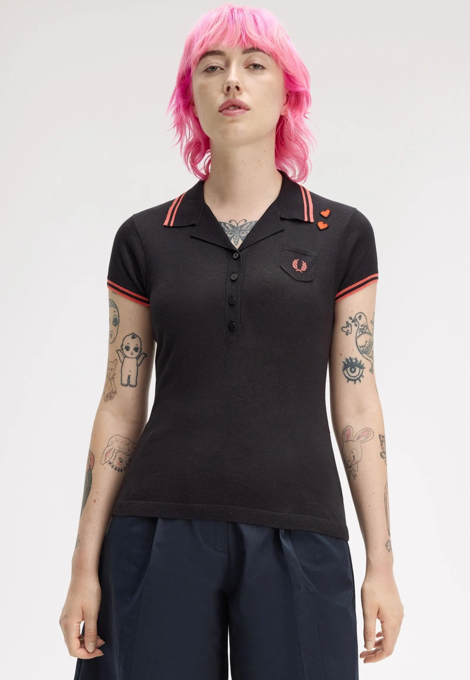 Fred Perry x Amy Winehouse - Pocket Detail Knitted Black - Polo - Image 8