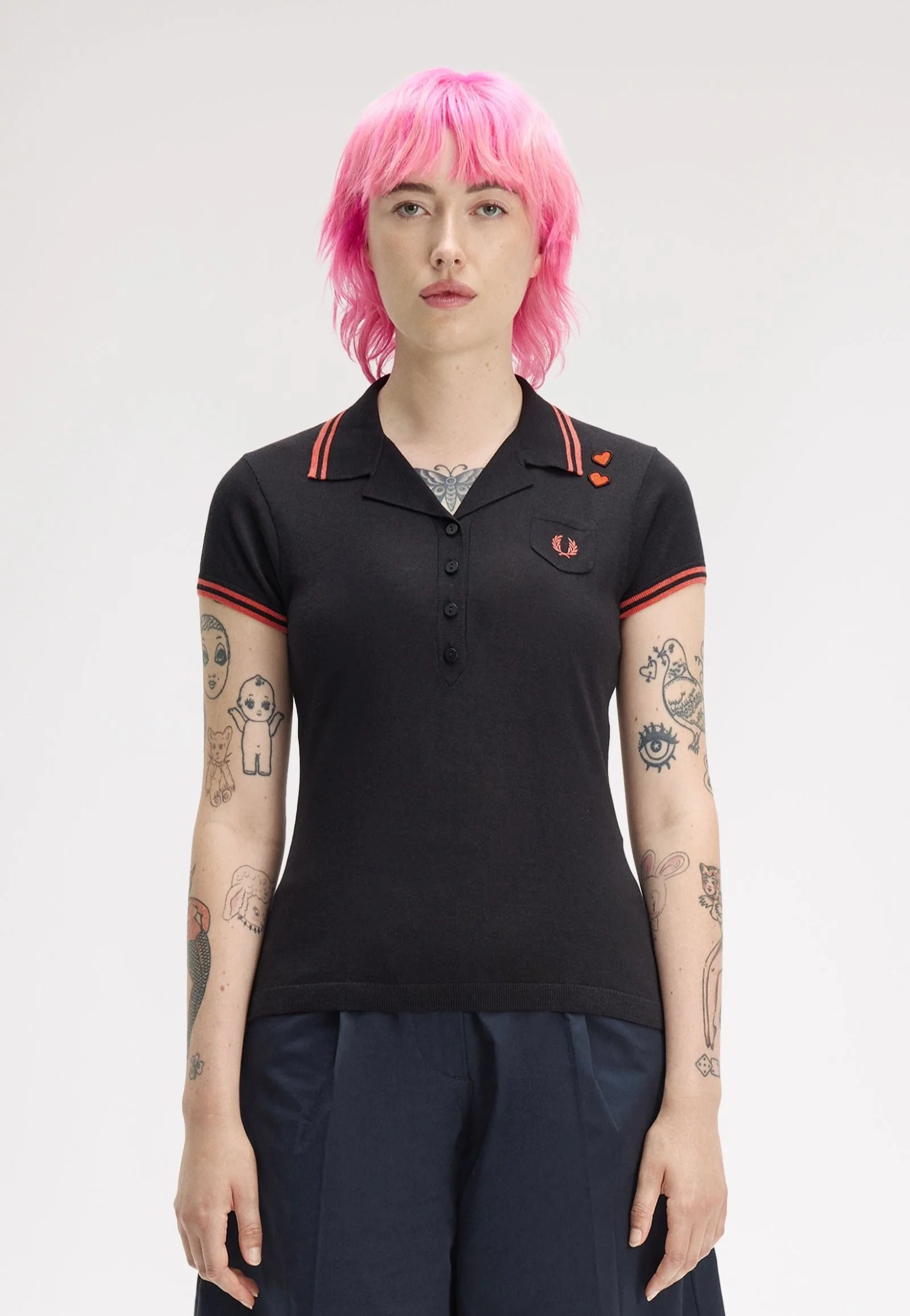 Fred Perry x Amy Winehouse - Pocket Detail Knitted Black - Polo - Image 9