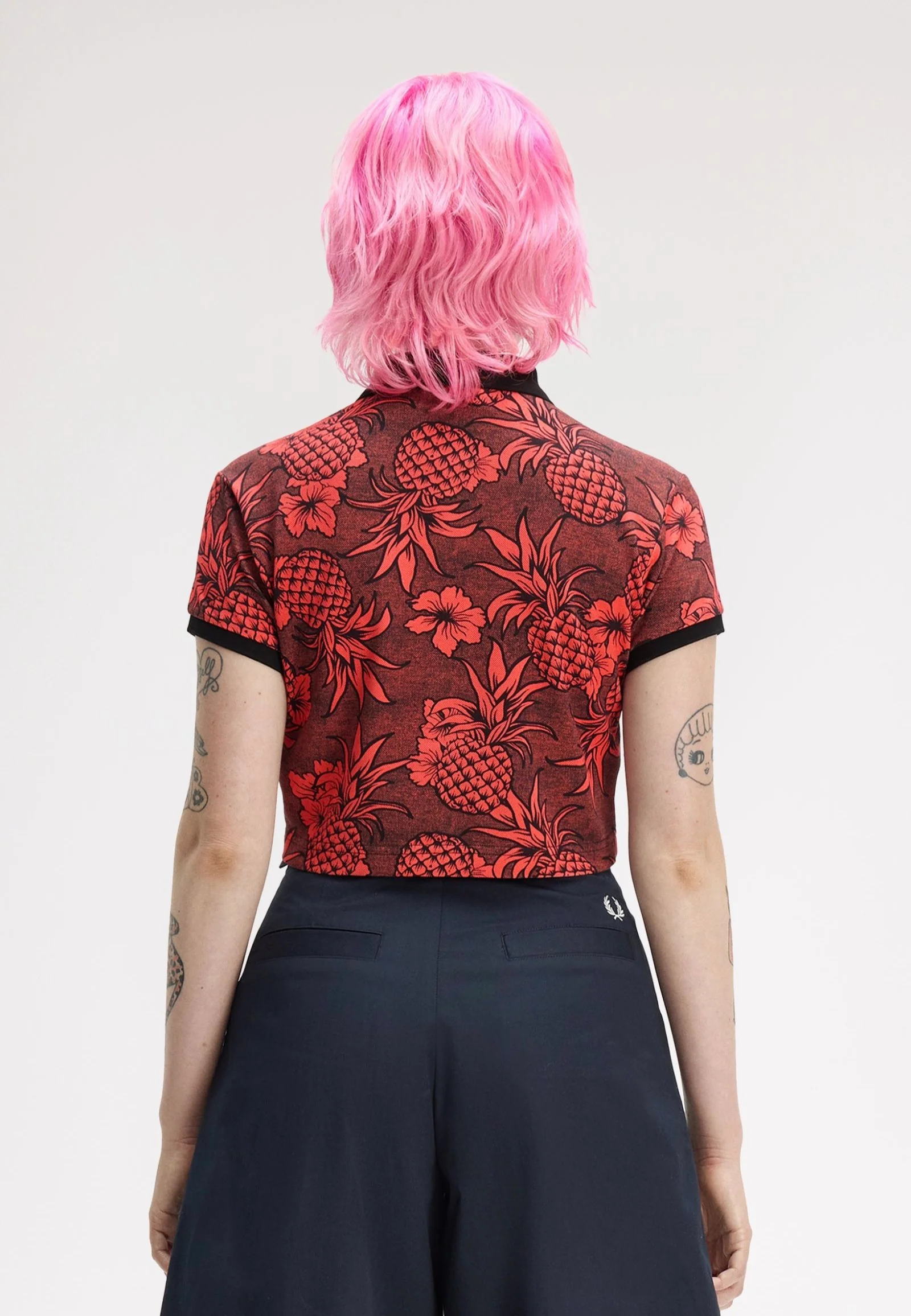 Fred Perry x Amy Winehouse - Printed Strawberry Cream - Polo - Image 9