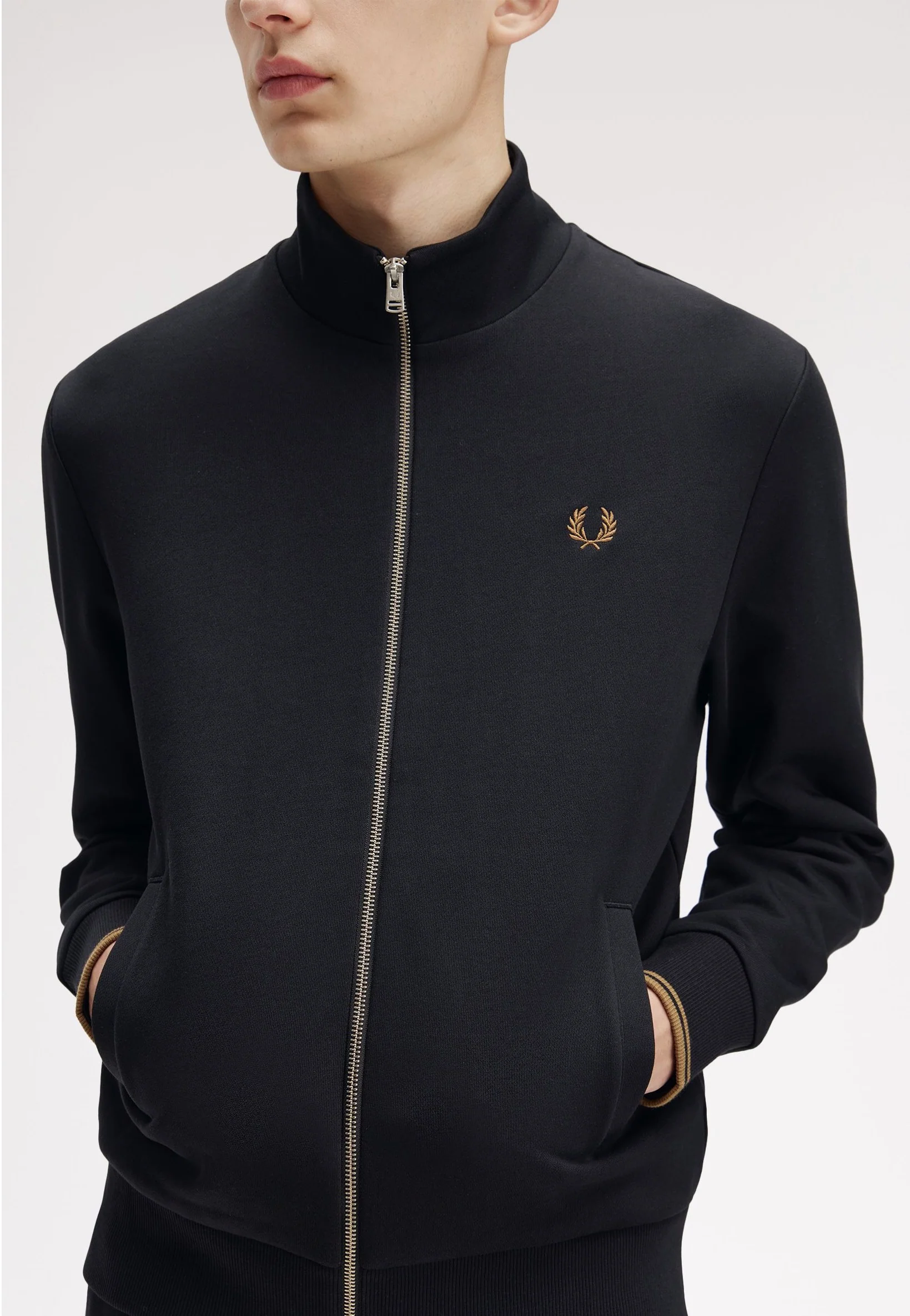Zip Through Black - Track Jacket - Image 2