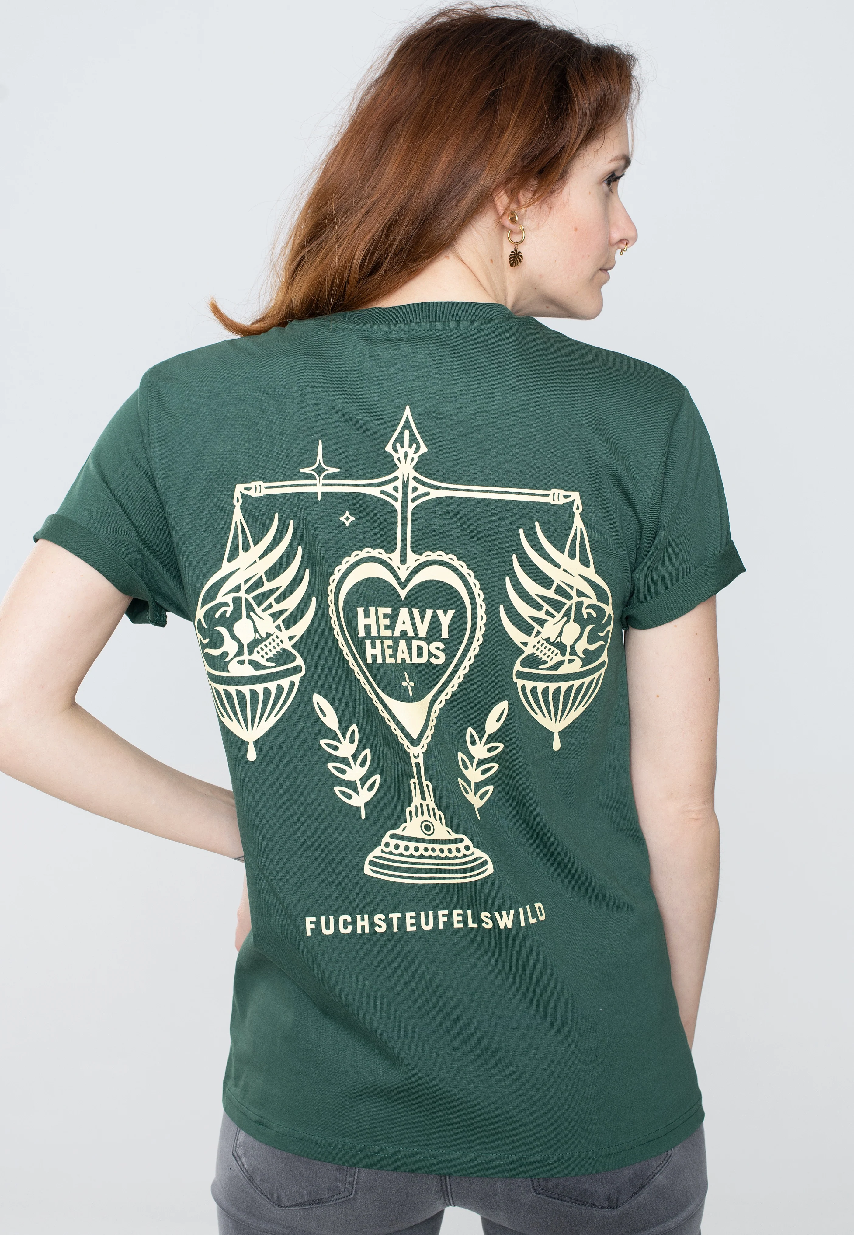 Heavy Heads Forest Green - T-Shirt - Image 9