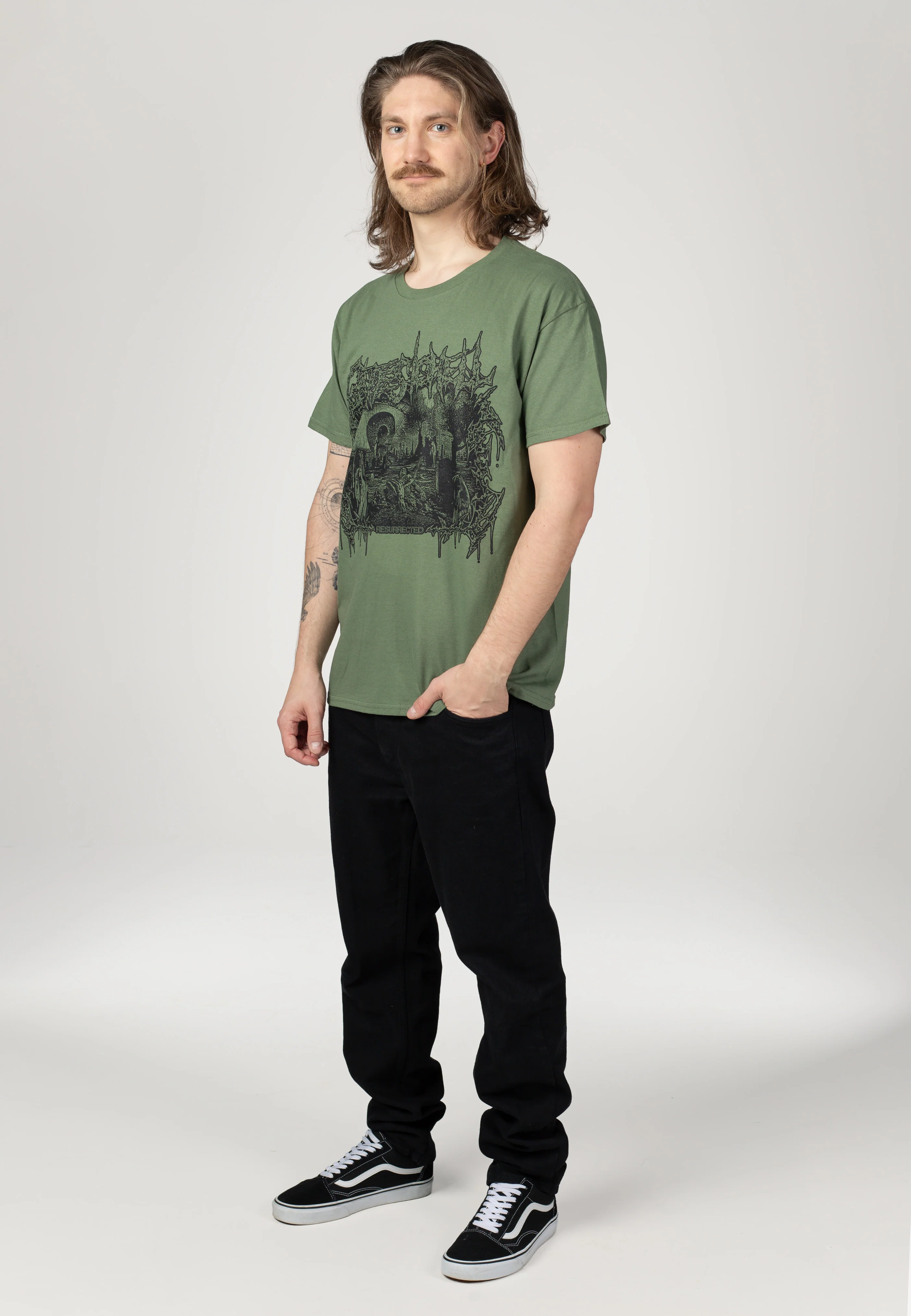 Resurrected Military Green - T-Shirt - Image 6