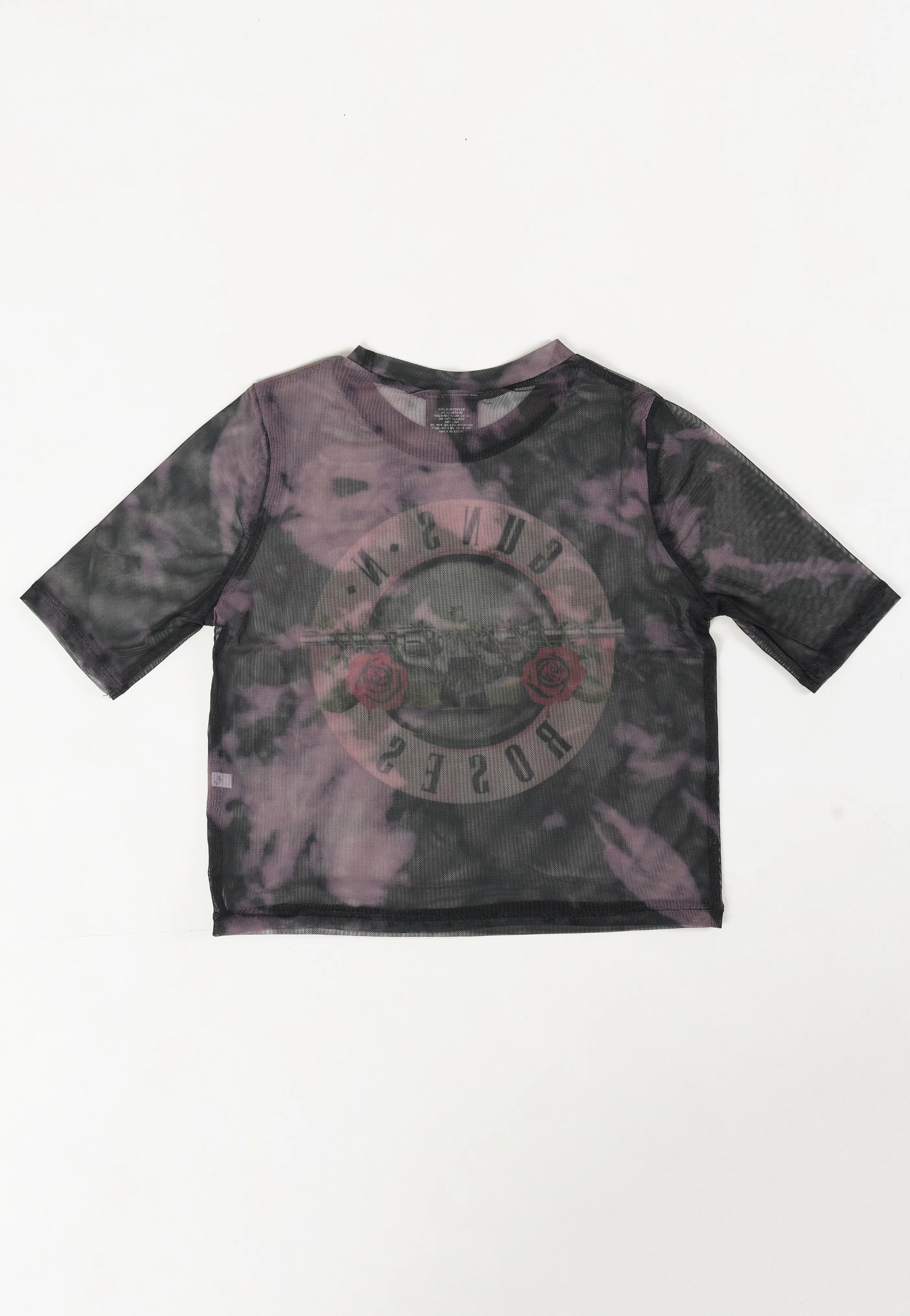 Pink Tint Bullet Logo Mesh Cropped - Girly - Image 6