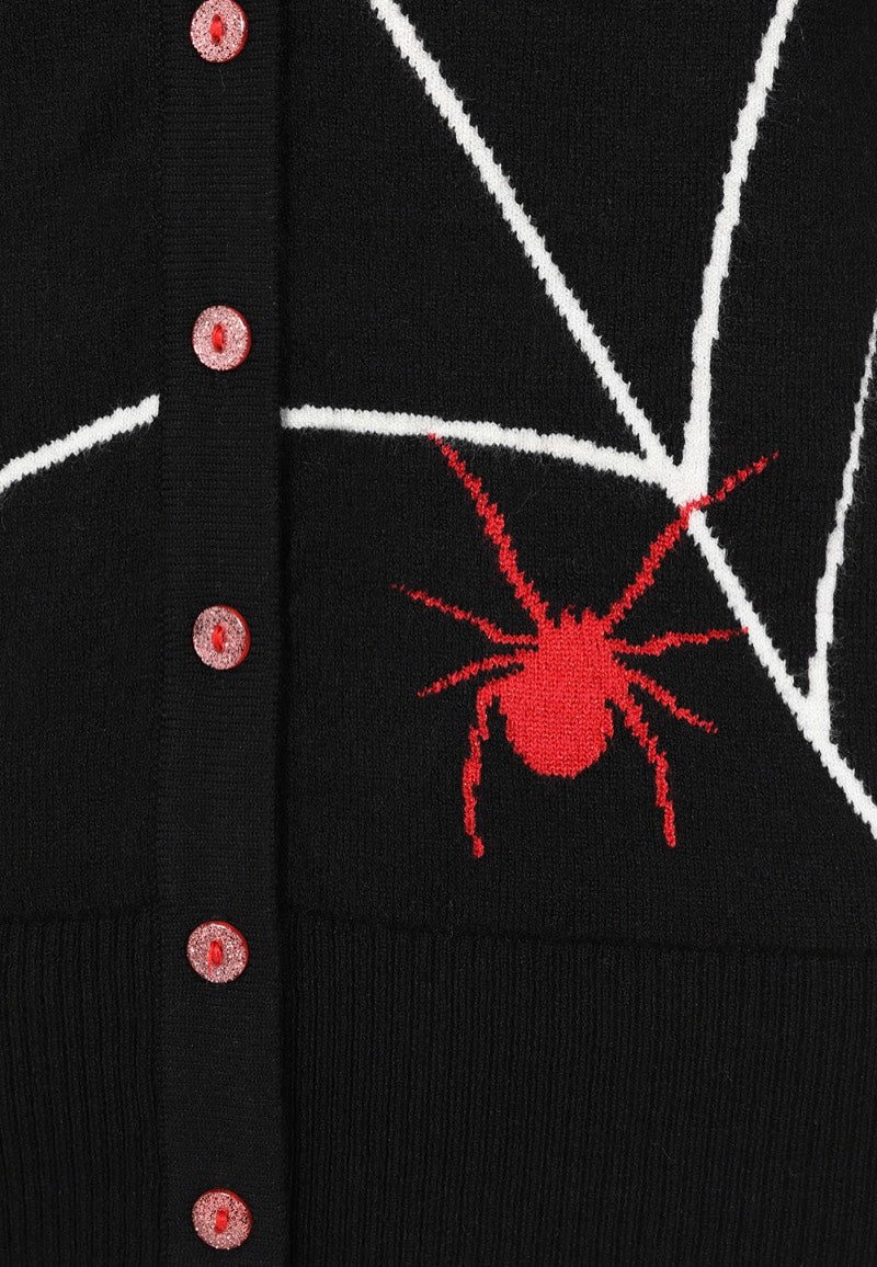 In A Web Black-Red - Cardigan - Image 7