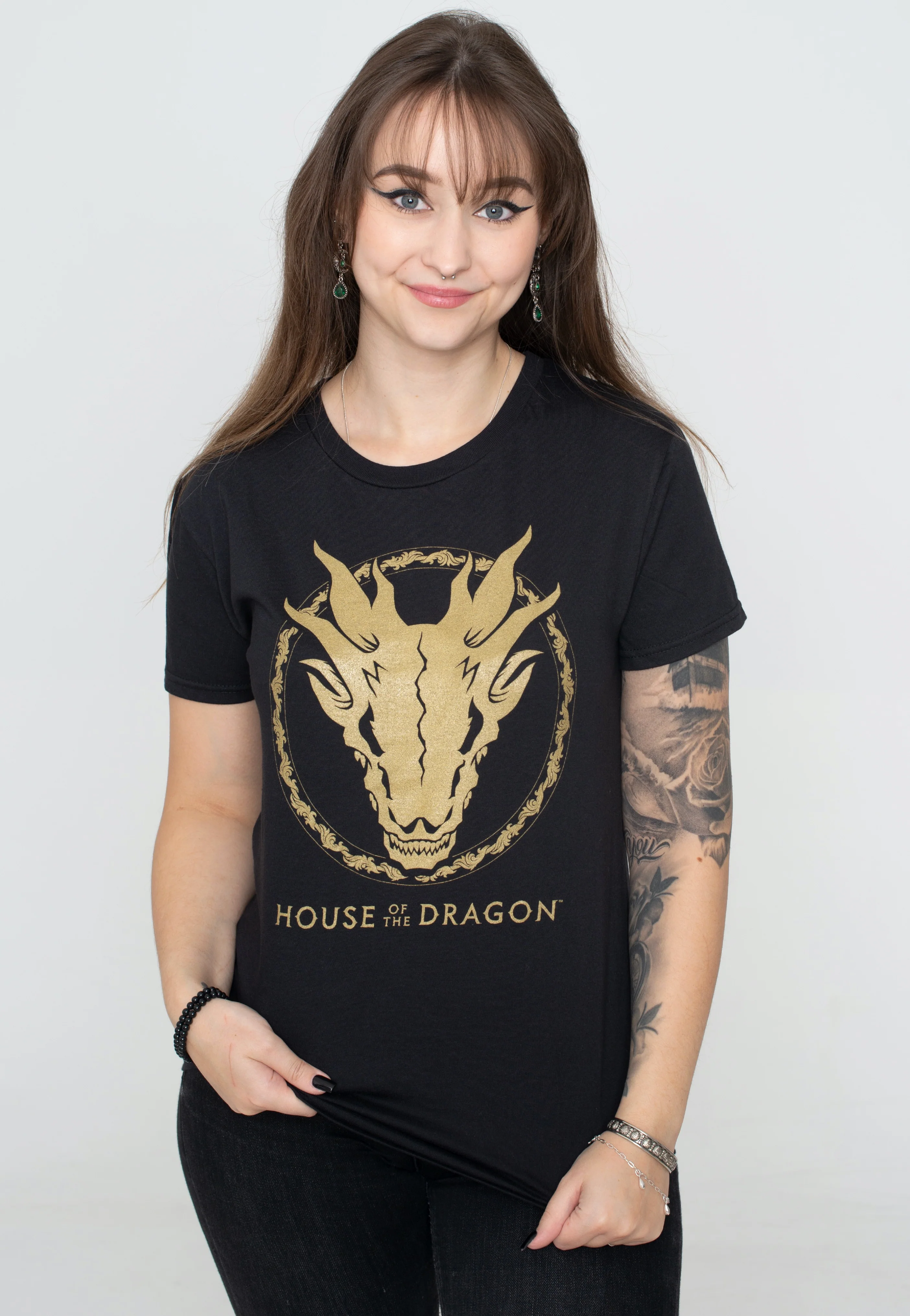 Gold Ink Skull - T-Shirt - Image 2