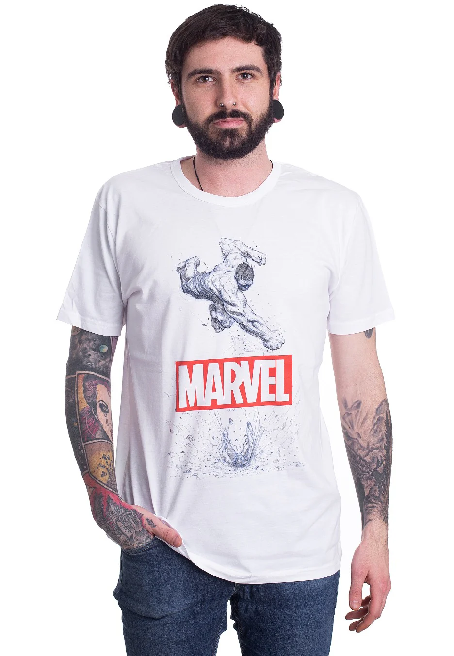 Marvel Hulk White - T-Shirt - Image 3