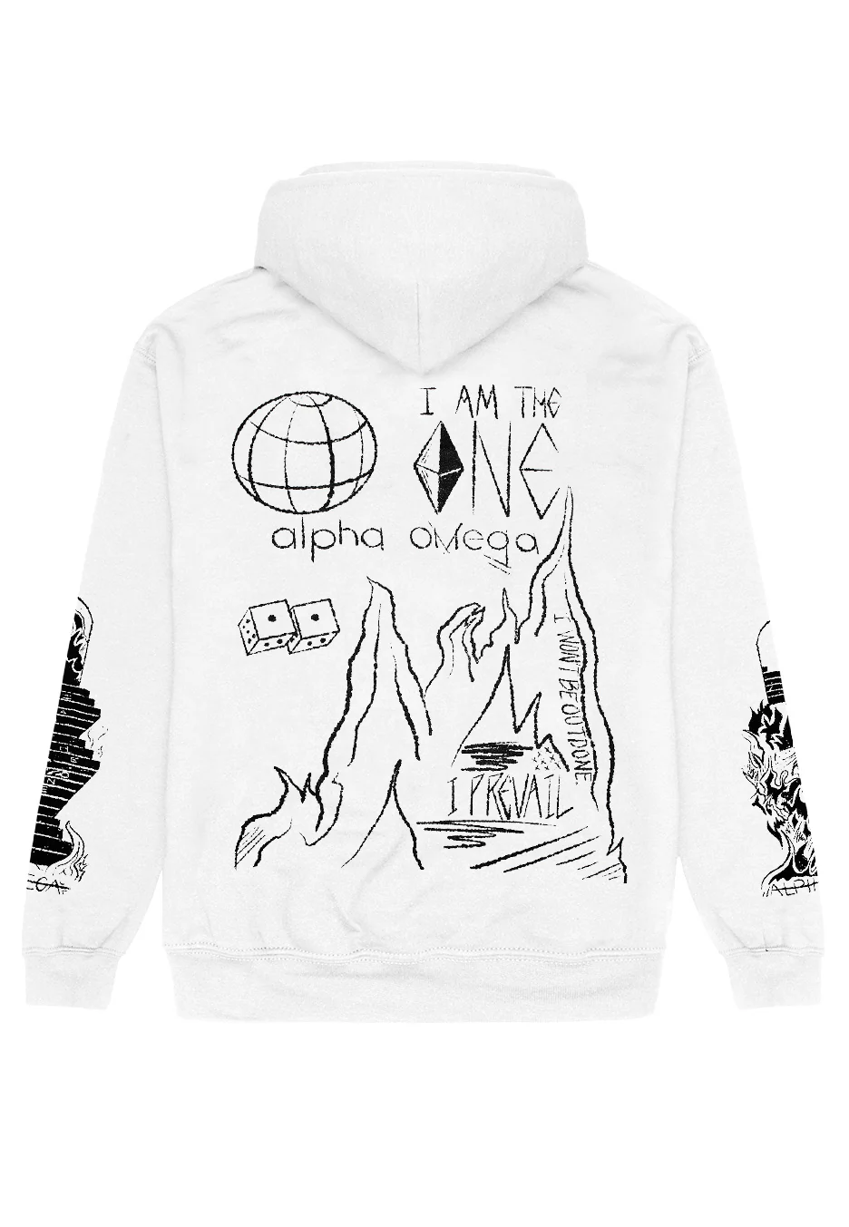 Alpha Omega White - Hoodie - Image 2