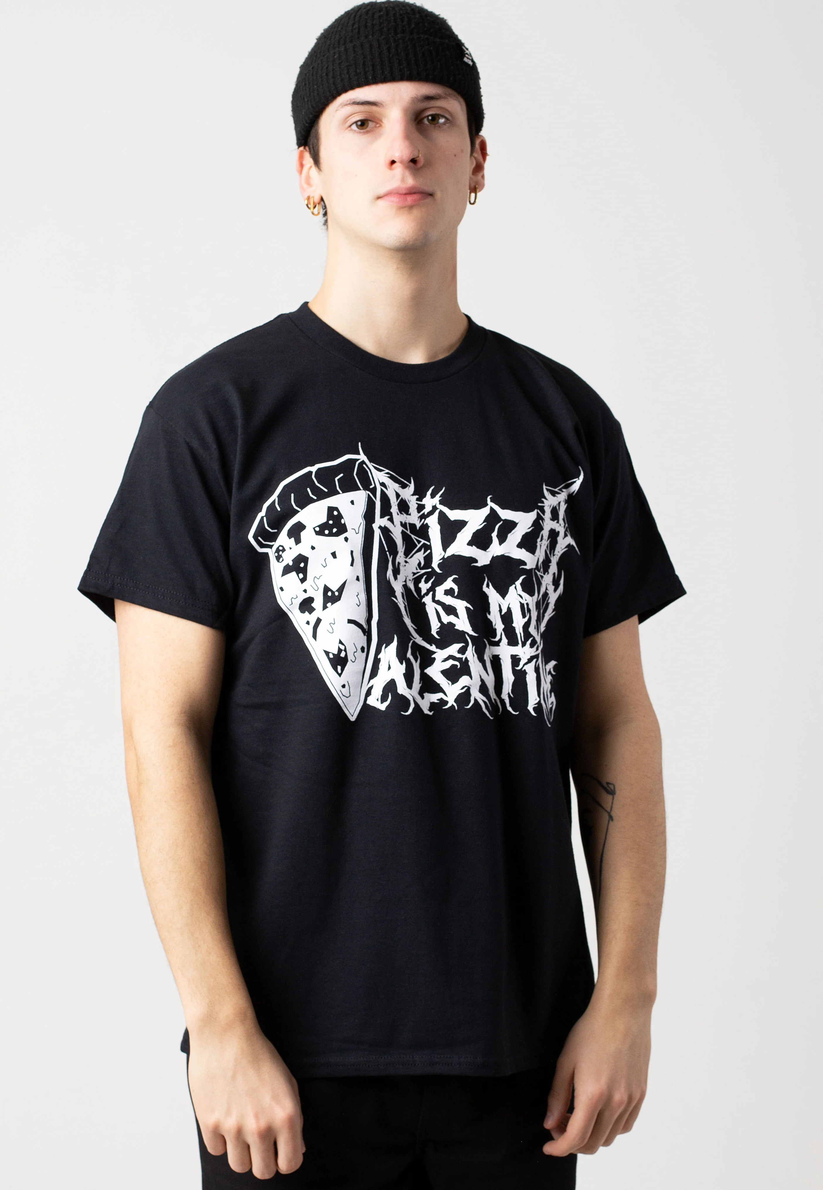 Pizza Valentine Black - T-Shirt - Image 3