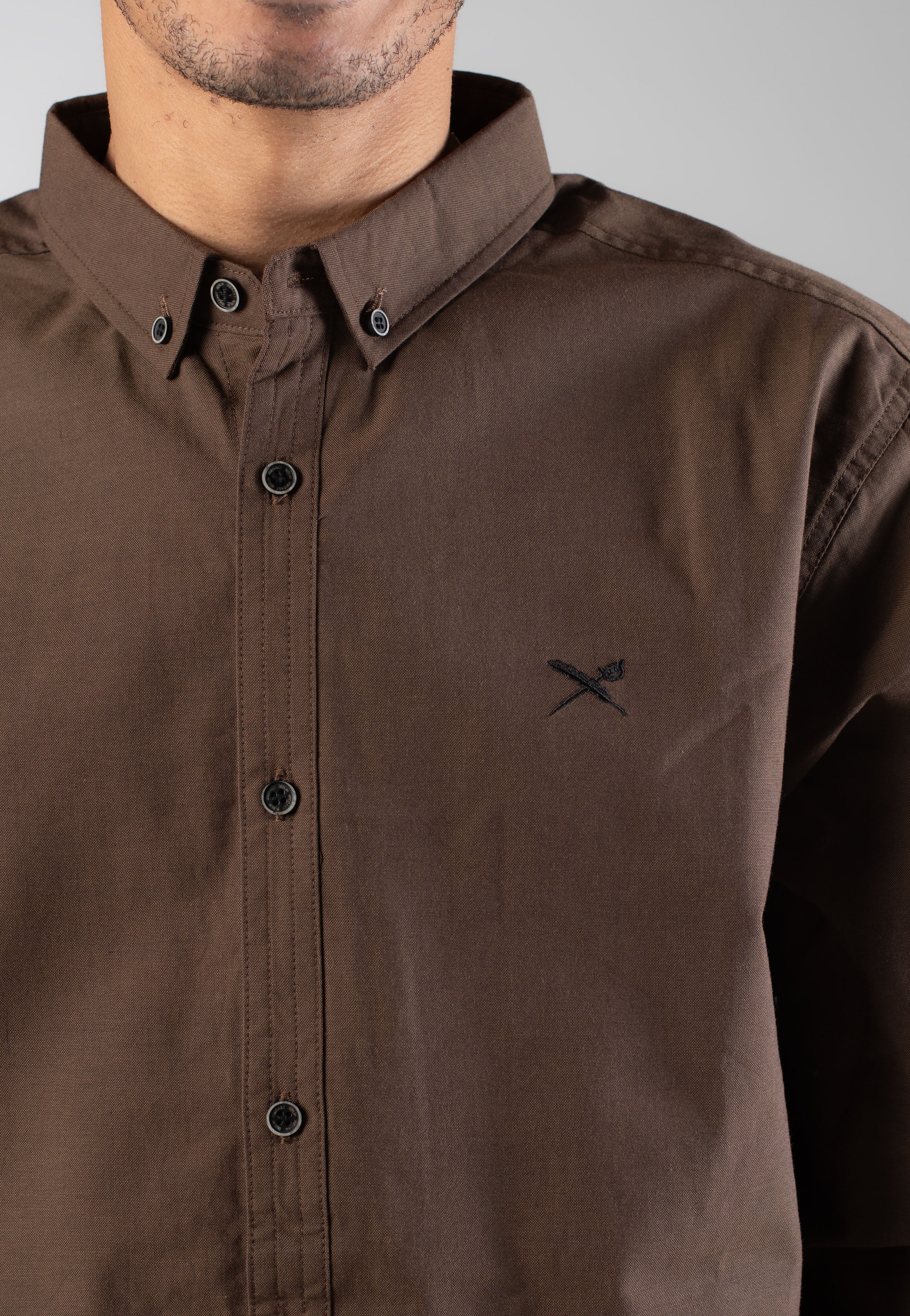 Samuel LS Dark Coffee - Shirt - Image 3
