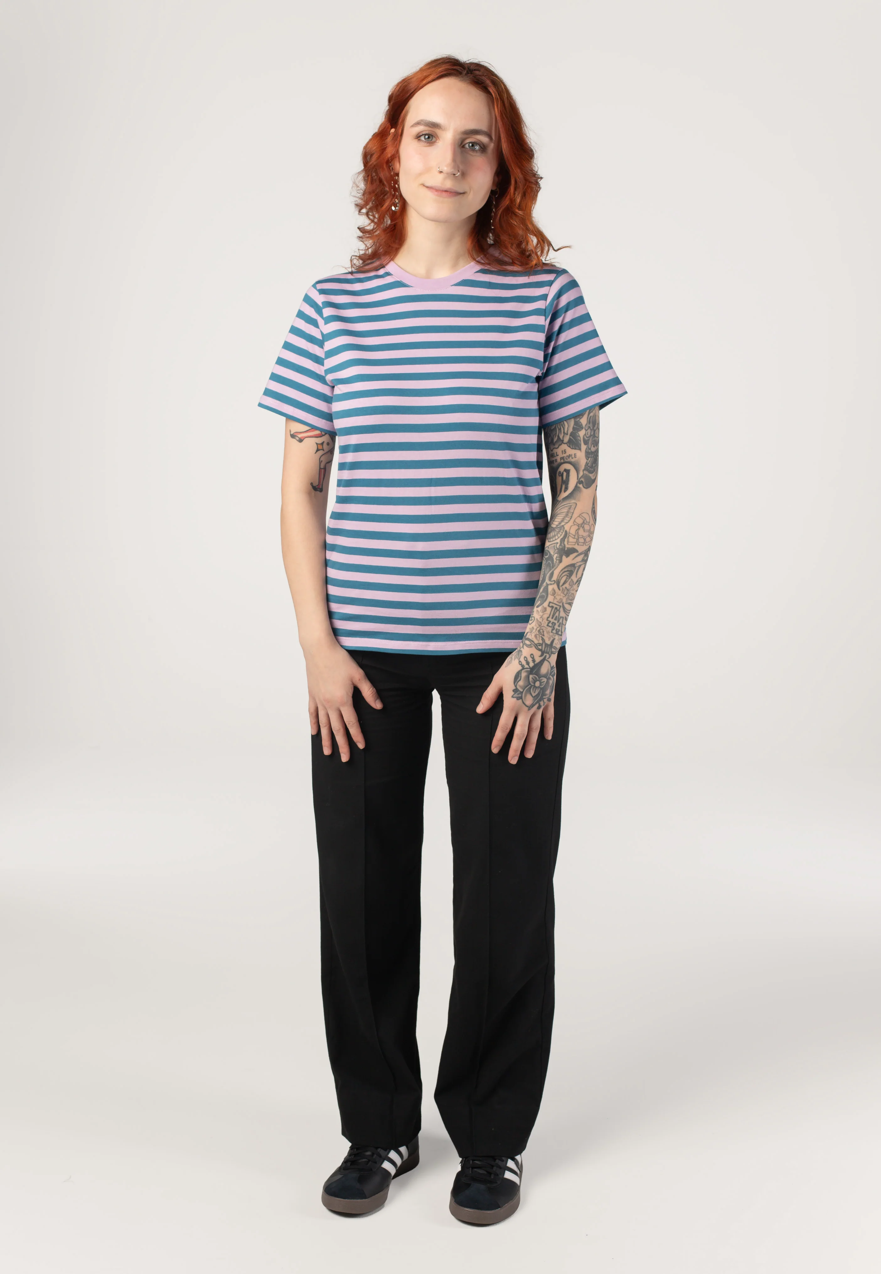 Stripe Basic Light Mauve - T-Shirt - Image 3