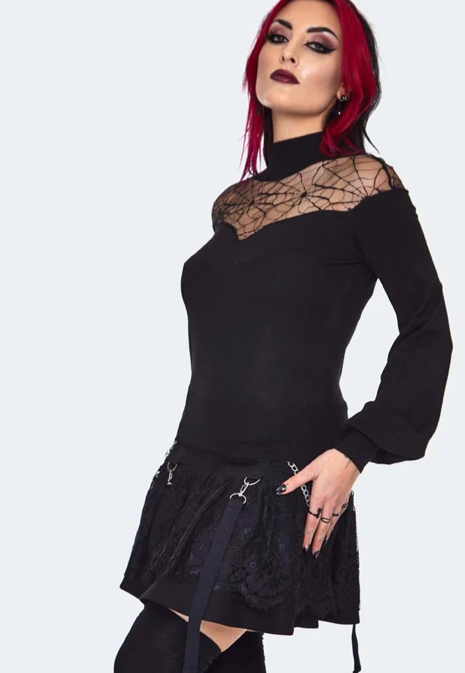 Spiderweb Lace Black - Pullover - Image 2