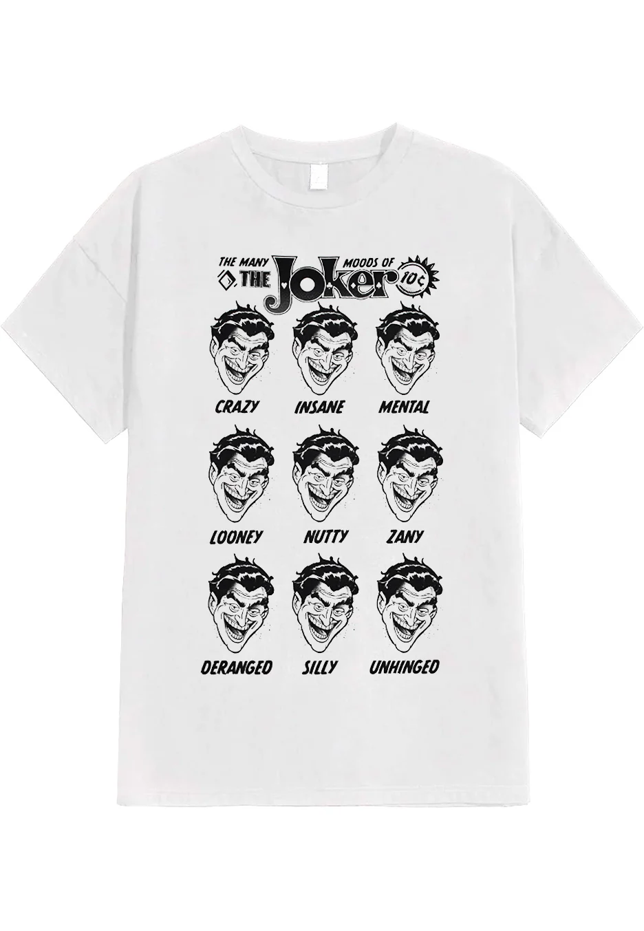 Many Moods Of Joker White - T-Shirt - Image 5