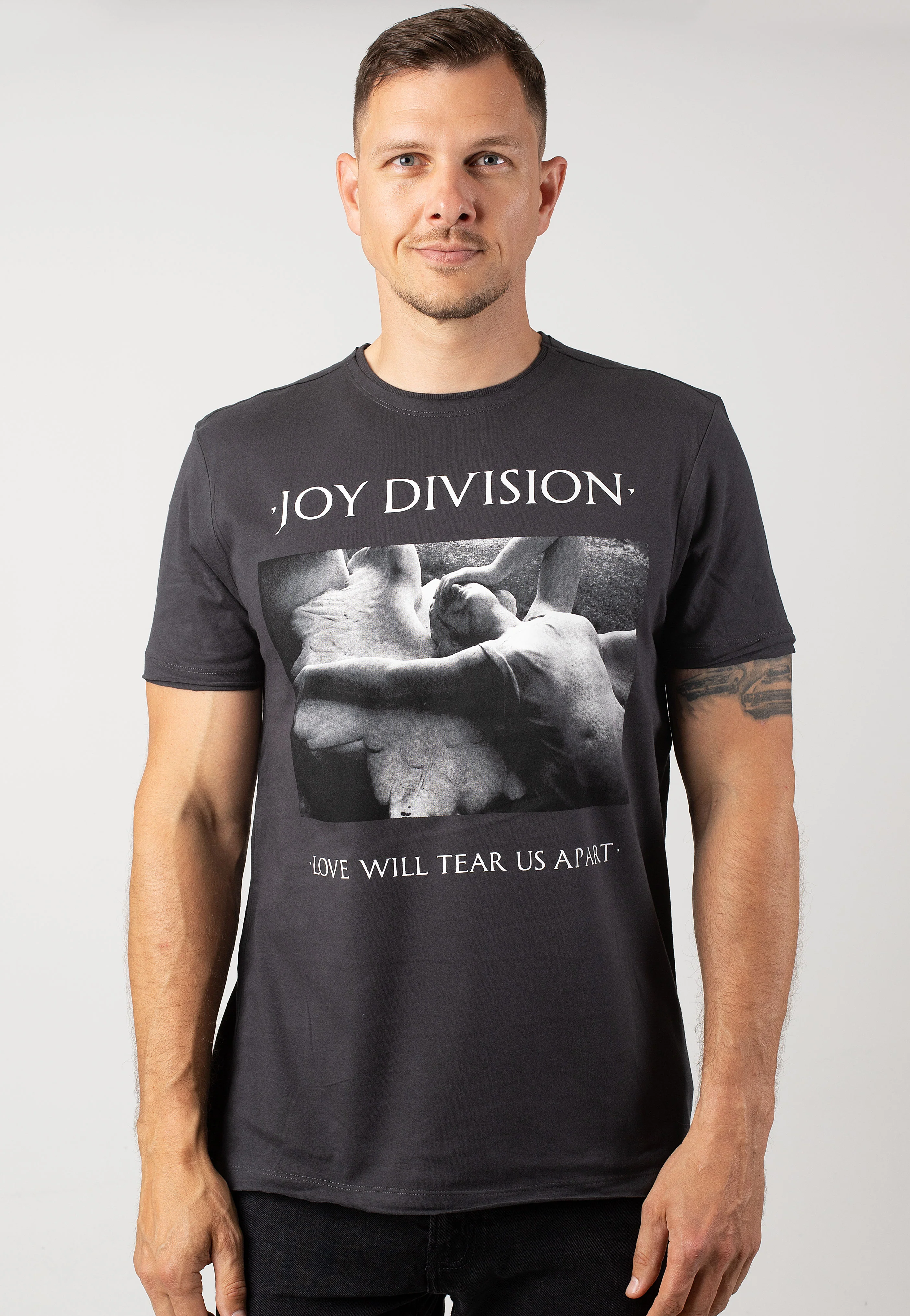 Love Will Tear Us Apart Charcoal - T-Shirt - Image 3