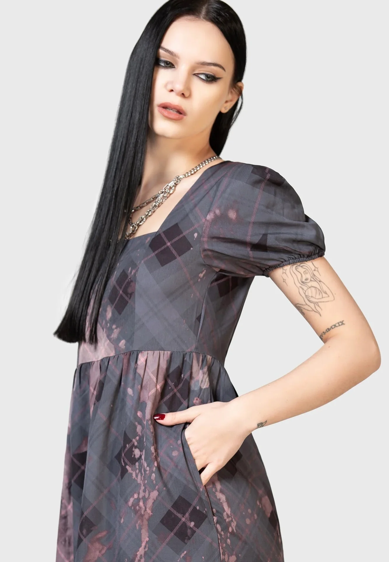 Effina's Ruin Midi Black/Bleach - Dress - Image 4