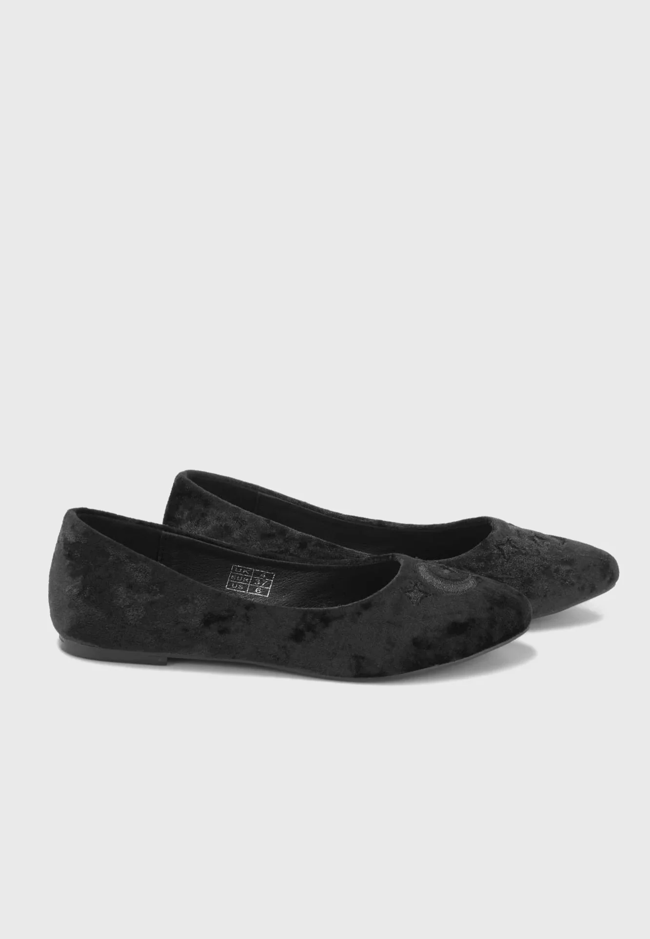Lunanite Velvet Flats Black - Girl Shoes - Image 4